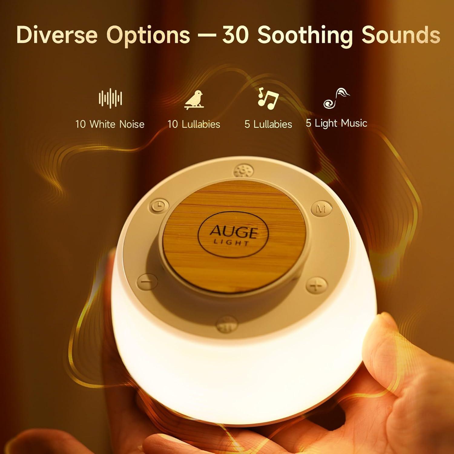 Máquina de Sonido Blanco AUGE LIGHT 30 Sonidos 3 Temporizadores