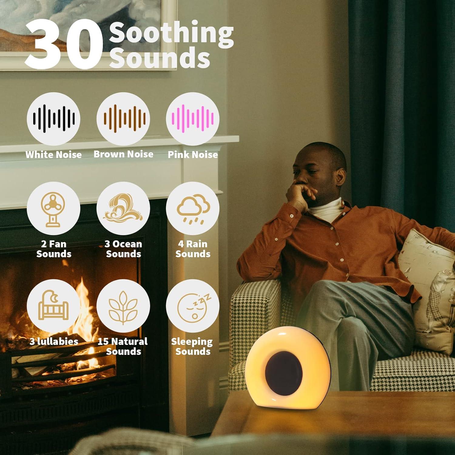 Máquina de Ruido Blanco DailyBody con 30 Sonidos y Luz Nocturna