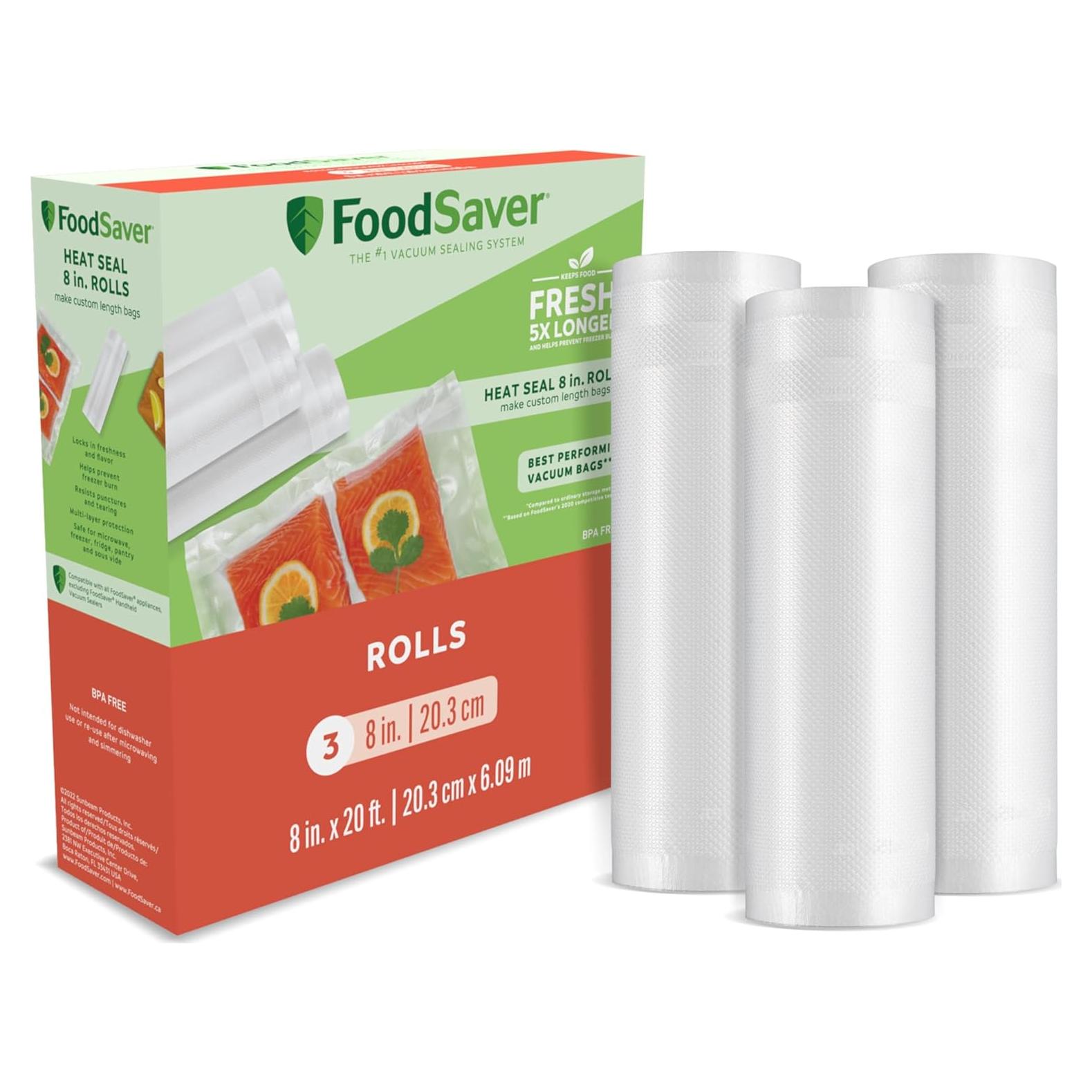 Bolsas al Vacío FoodSaver 3 Rollos 21.9 x 6.7 cm