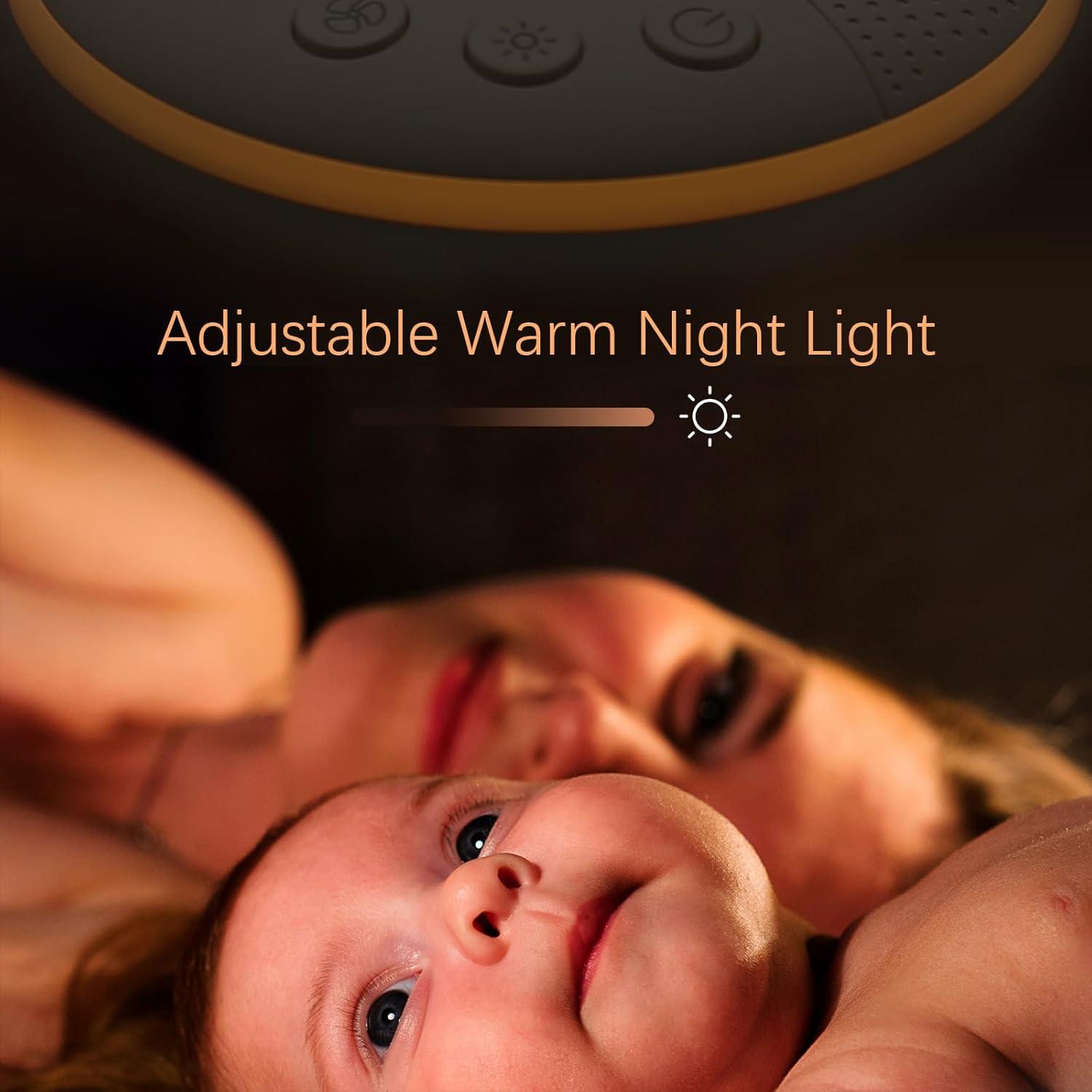 Máquina de Ruido Blanco JunVox Fu Portátil con Luz Nocturna