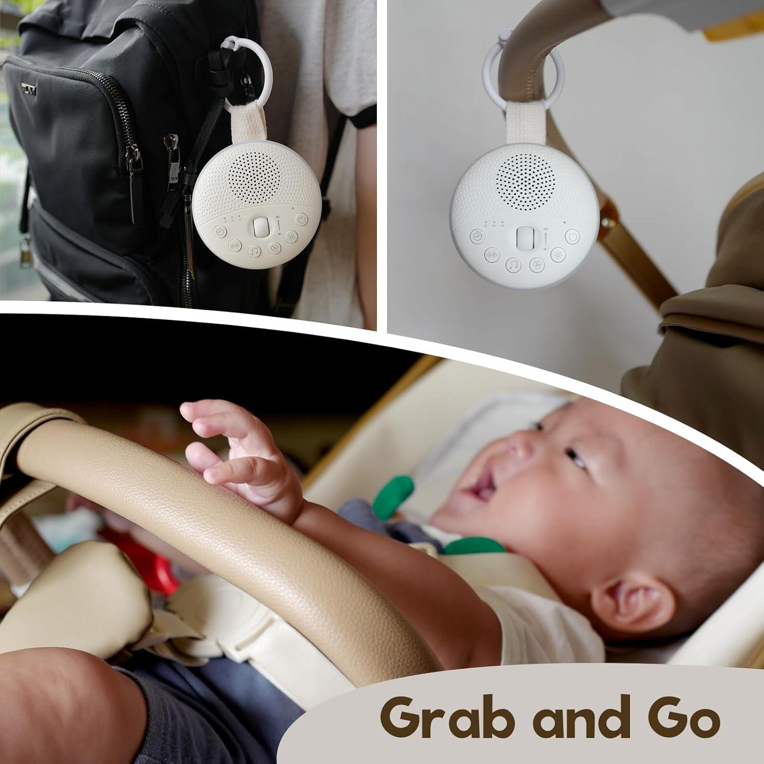 Máquina de Ruido Blanco JunVox Fu Portátil con Luz Nocturna