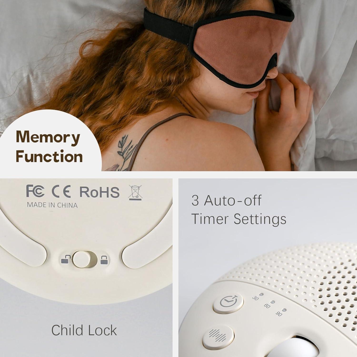 Máquina de Ruido Blanco JunVox Fu Portátil con Luz Nocturna