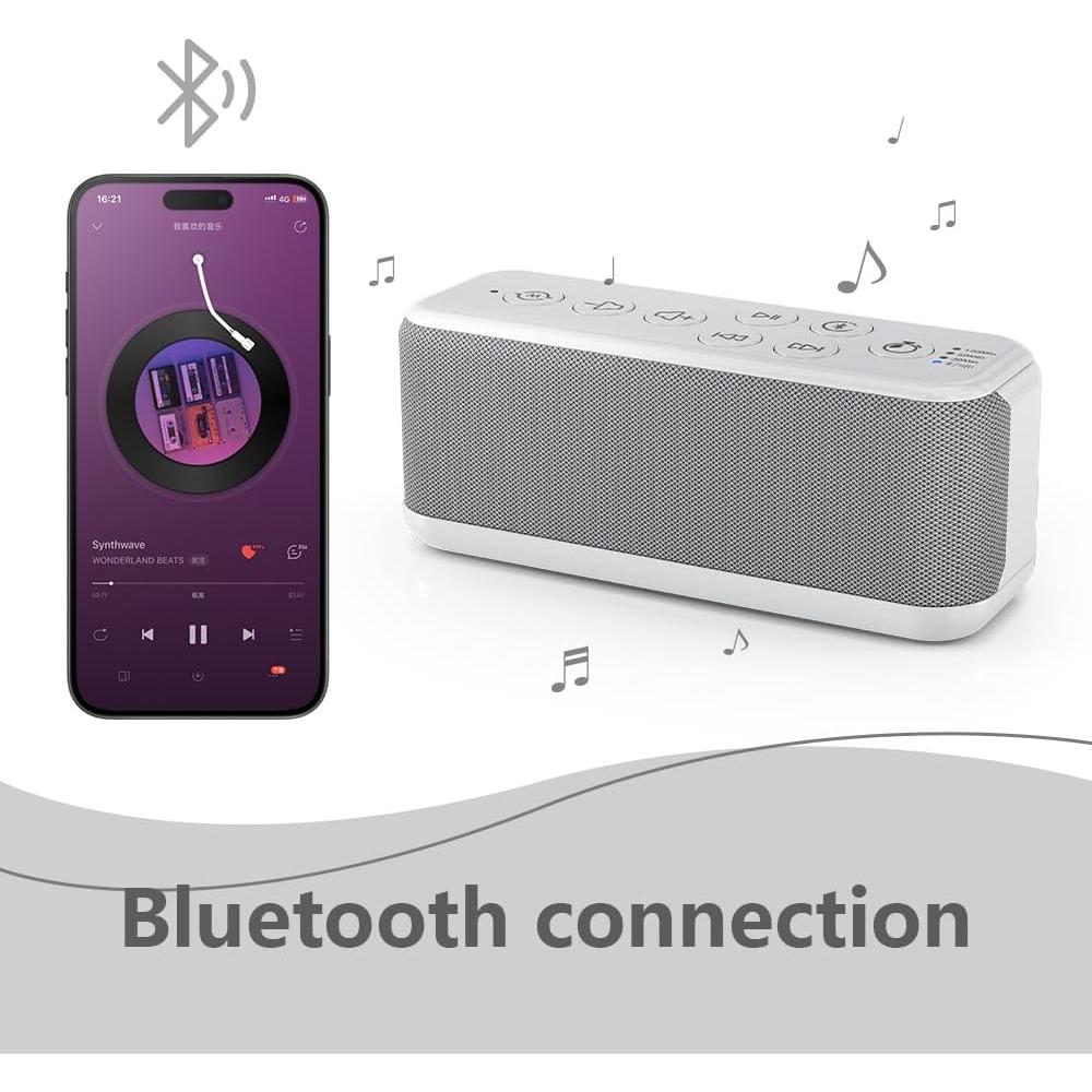 Máquina de Sonido Blanco OnLyee con Bluetooth y 15 Sonidos