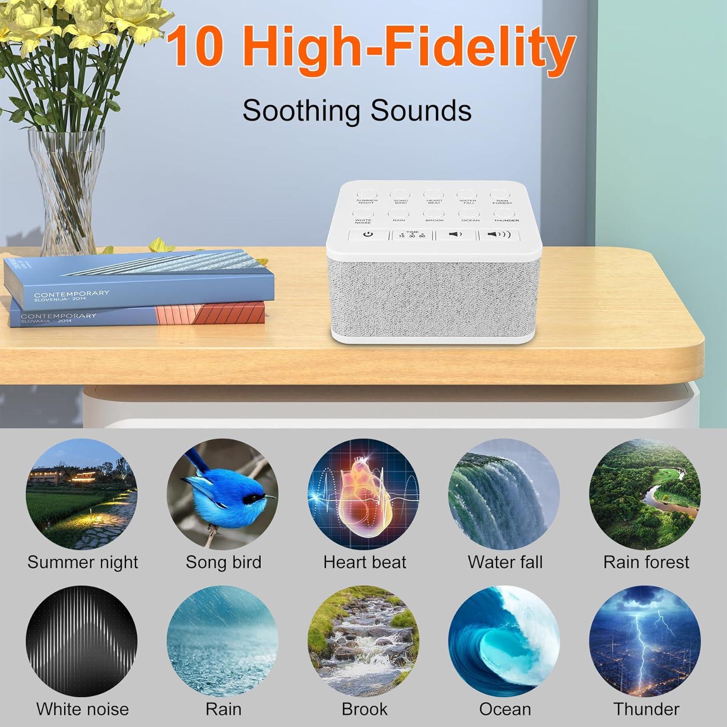 Máquina de Sonido LUXSWAY con 10 Sonidos Naturales
