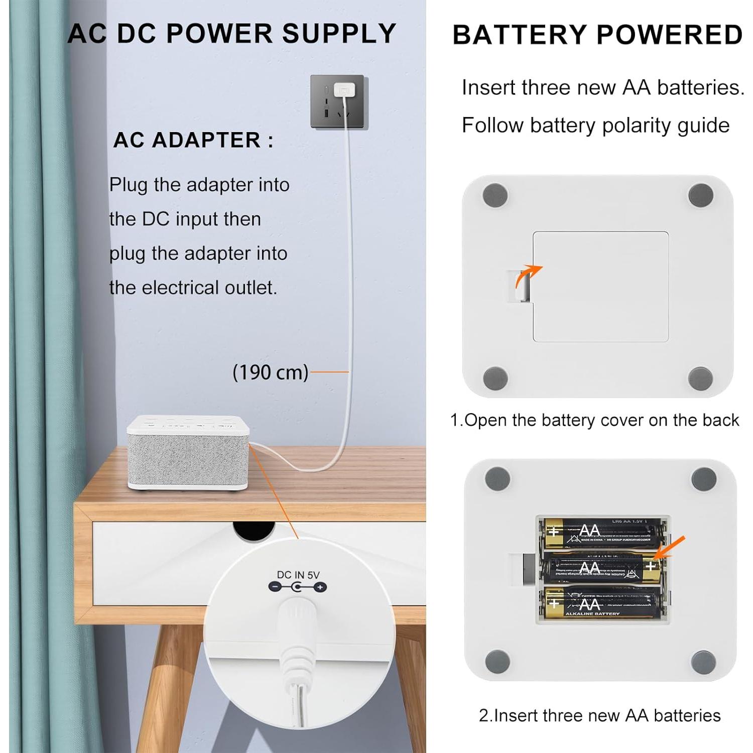 Máquina de Sonido LUXSWAY con 10 Sonidos Naturales