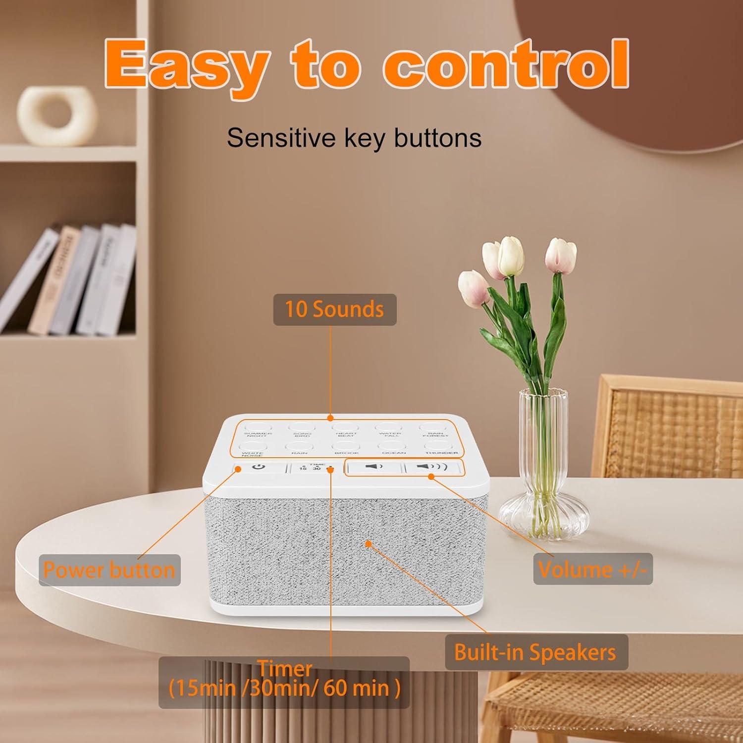 Máquina de Sonido LUXSWAY con 10 Sonidos Naturales