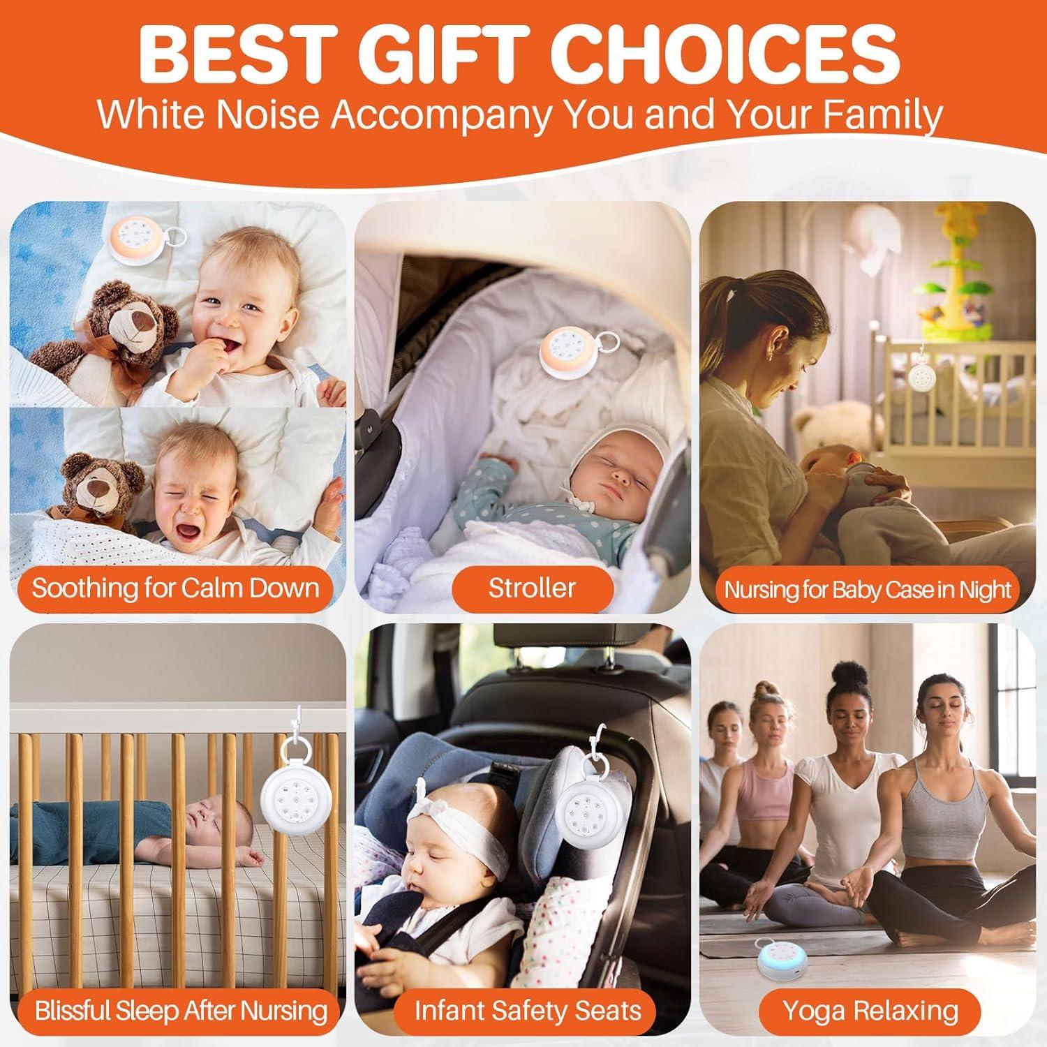 Máquina de Sonido Portátil FUNYKICH con Luz Nocturna 24 Sonidos