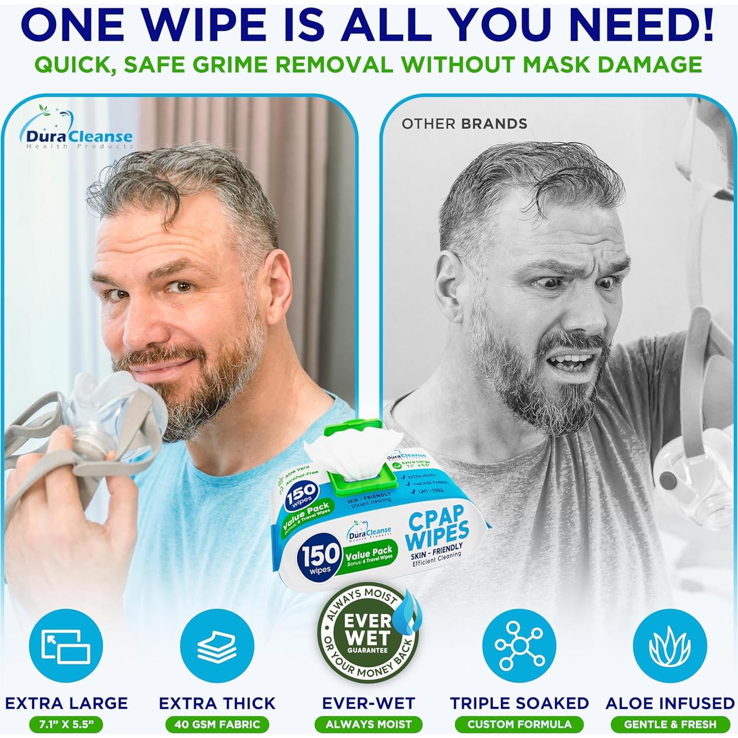 Toallitas para Máscaras CPAP Duracleanse 156 Contenidos