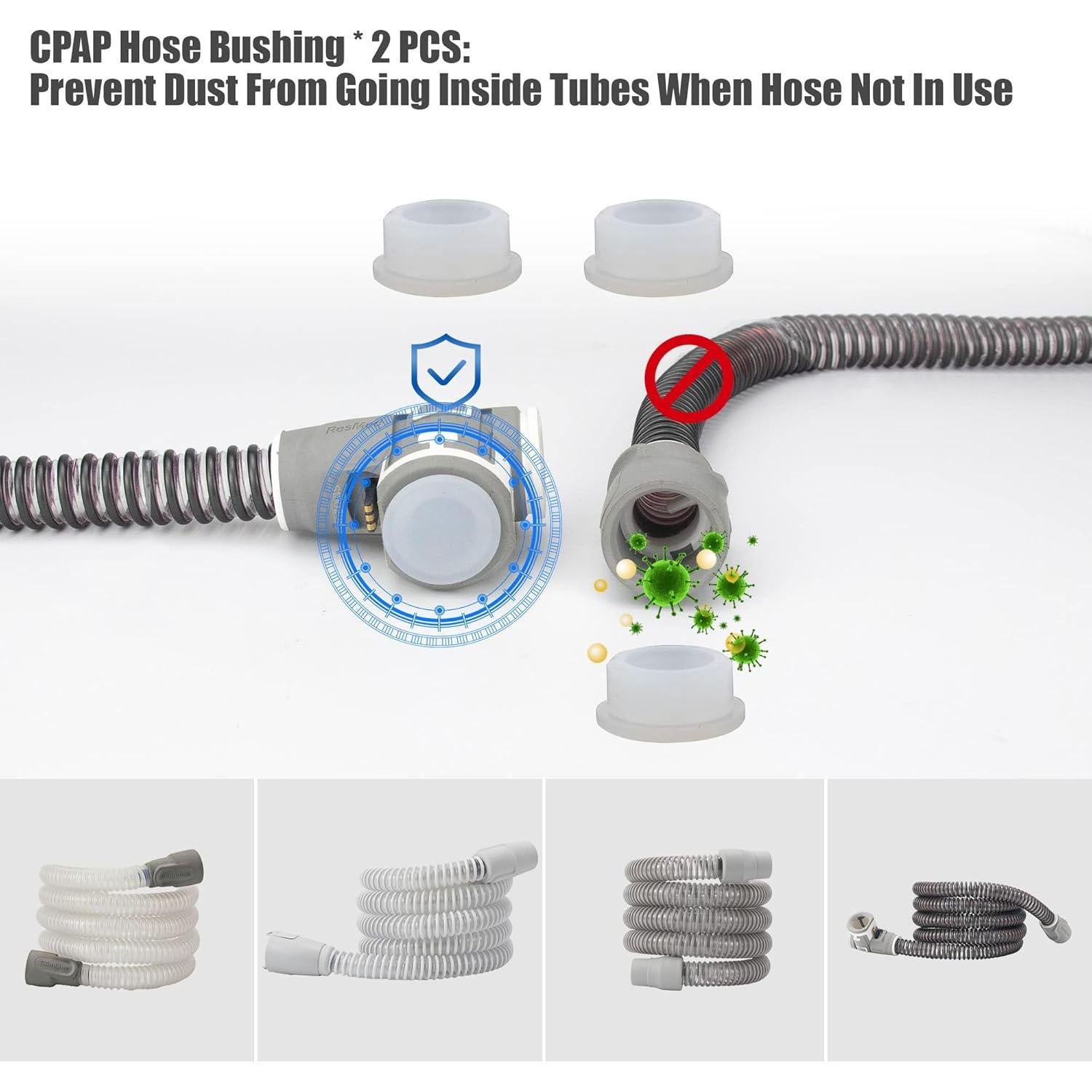 Funda de Tubo CPAP JAKIA 1.88m Doble Tela Suave Azul