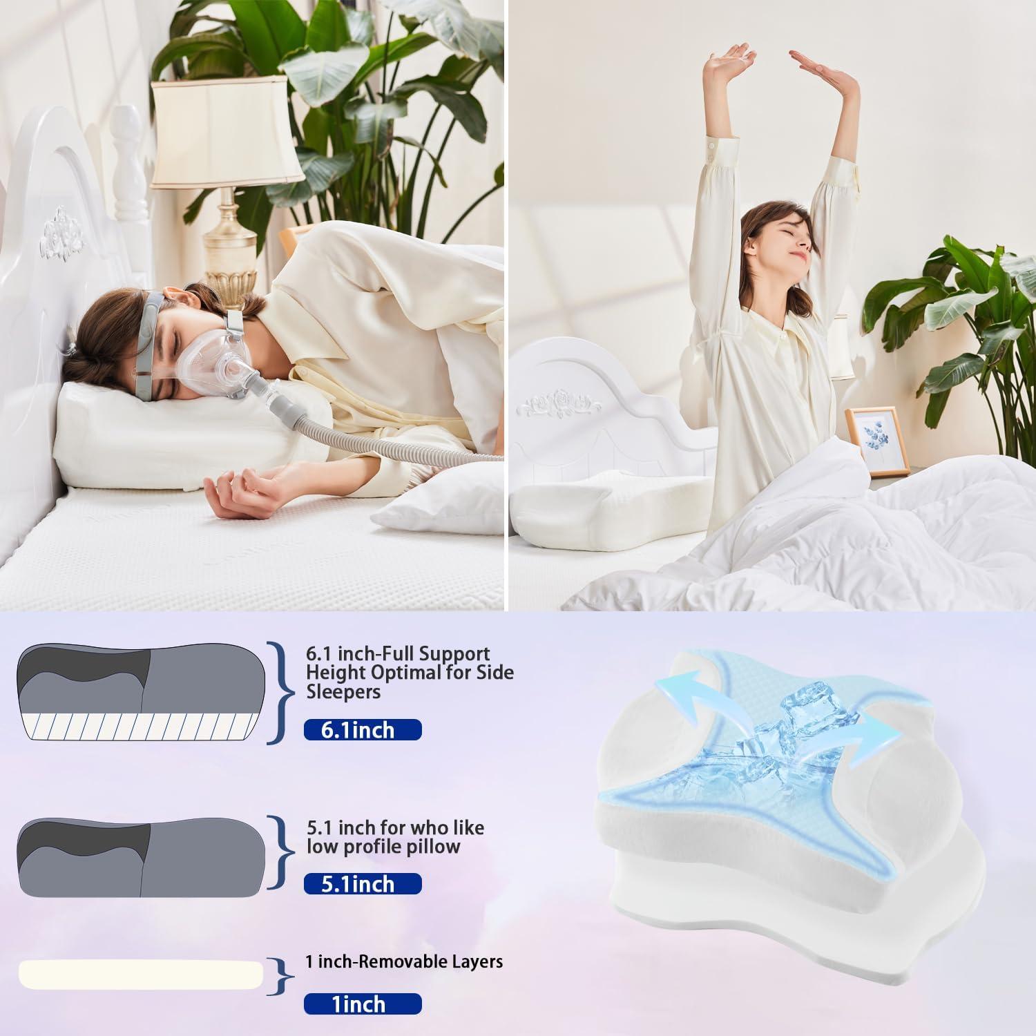Almohada CPAP Dlight BD Ajustable Espuma Memoria 1.18 kg