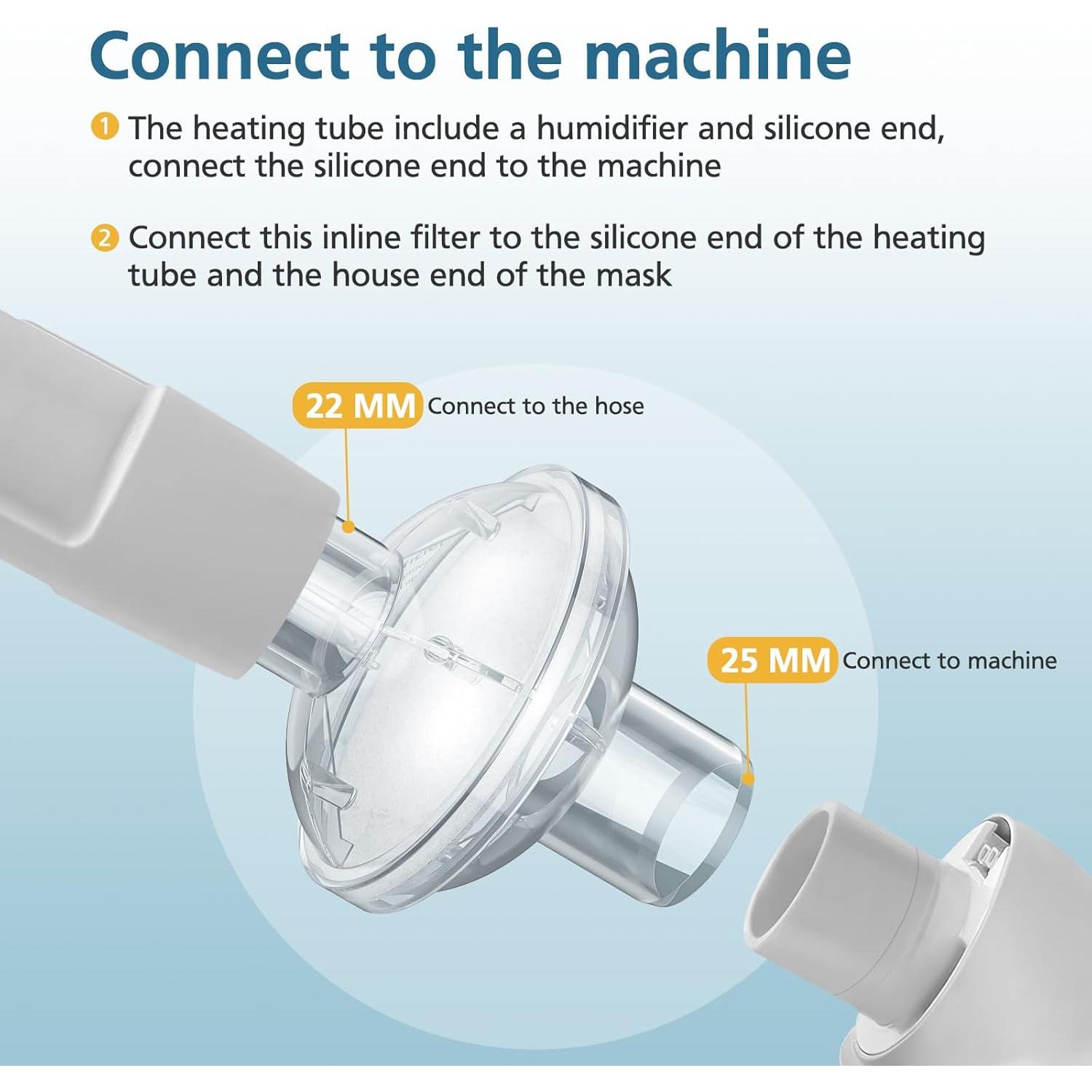 Paquete de 12 filtros CPAP WILERDA para máquinas BiPAP
