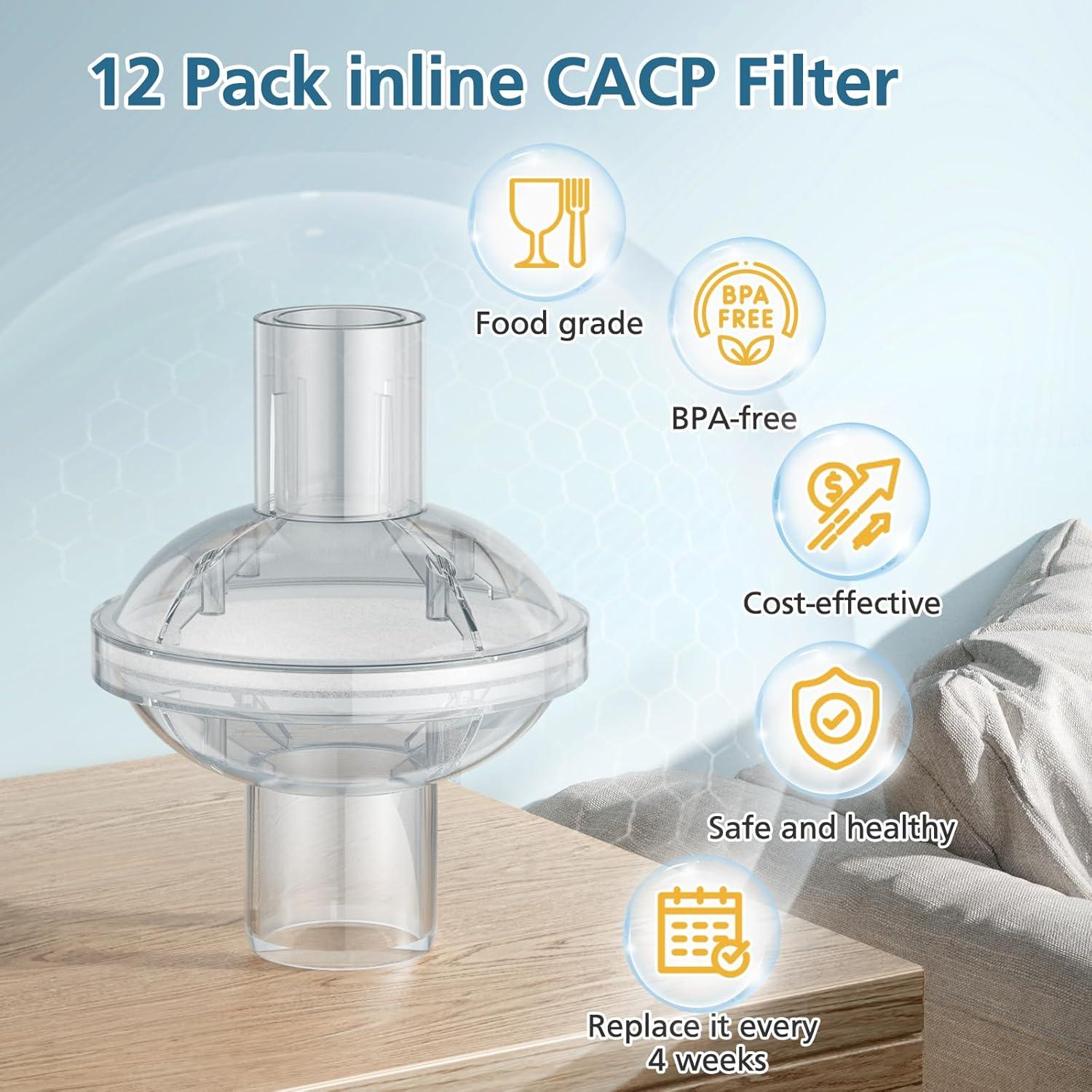 Paquete de 12 filtros CPAP WILERDA para máquinas BiPAP