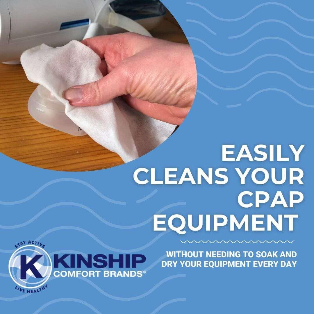 Toallitas de limpieza CPAP Kinship - 150 unidades sin fragancia