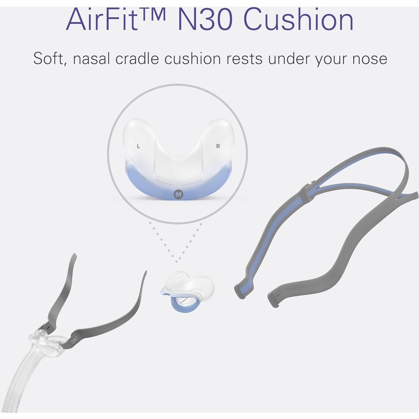 Almohadilla Nasal ResMed AirFit N30 - Silicona Suave Mediana