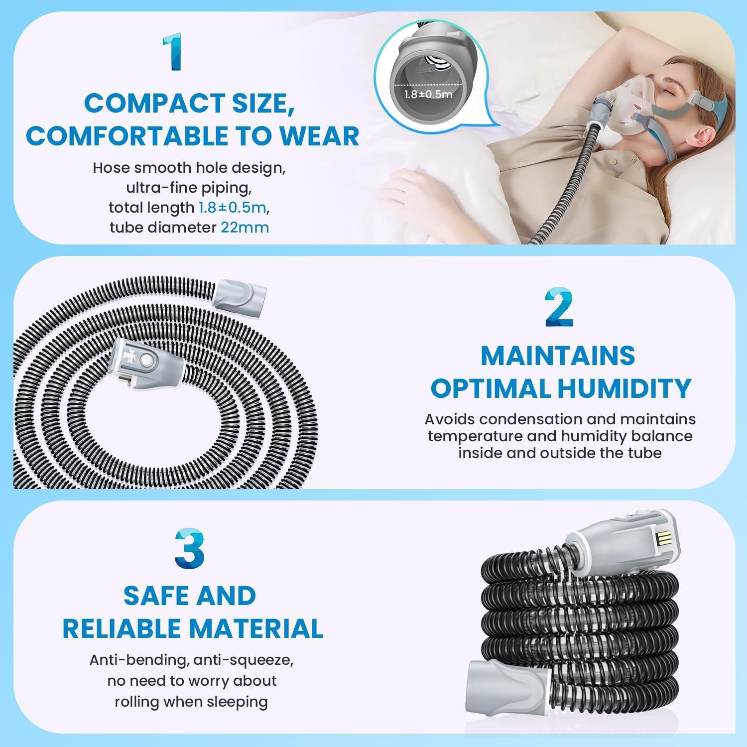 Manguera Calefaccion CPAP COMEBY S10 Reutilizable 32.77cm