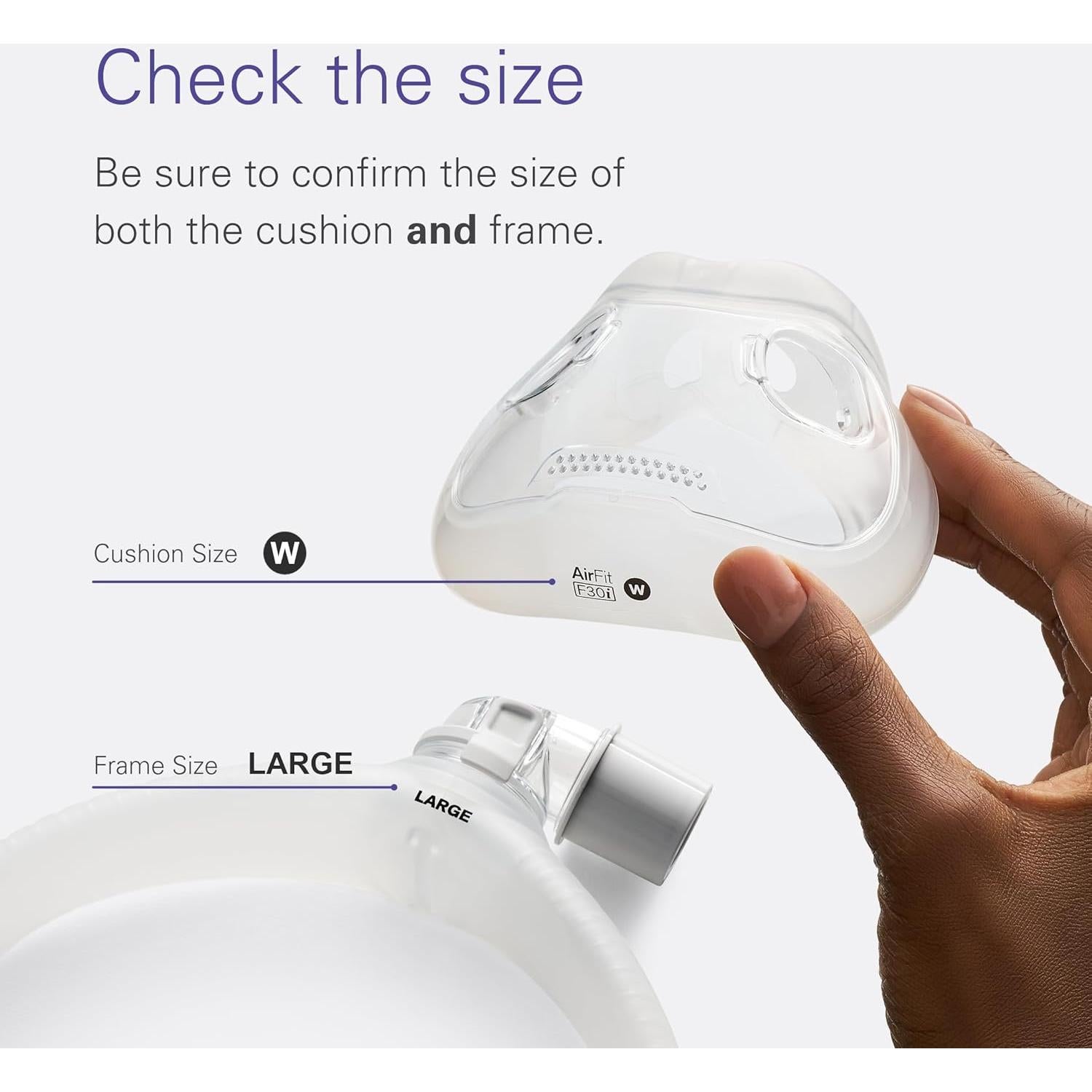 Sistema de Marco CPAP ResMed AirFit F30i - Grande - Sin Arnés