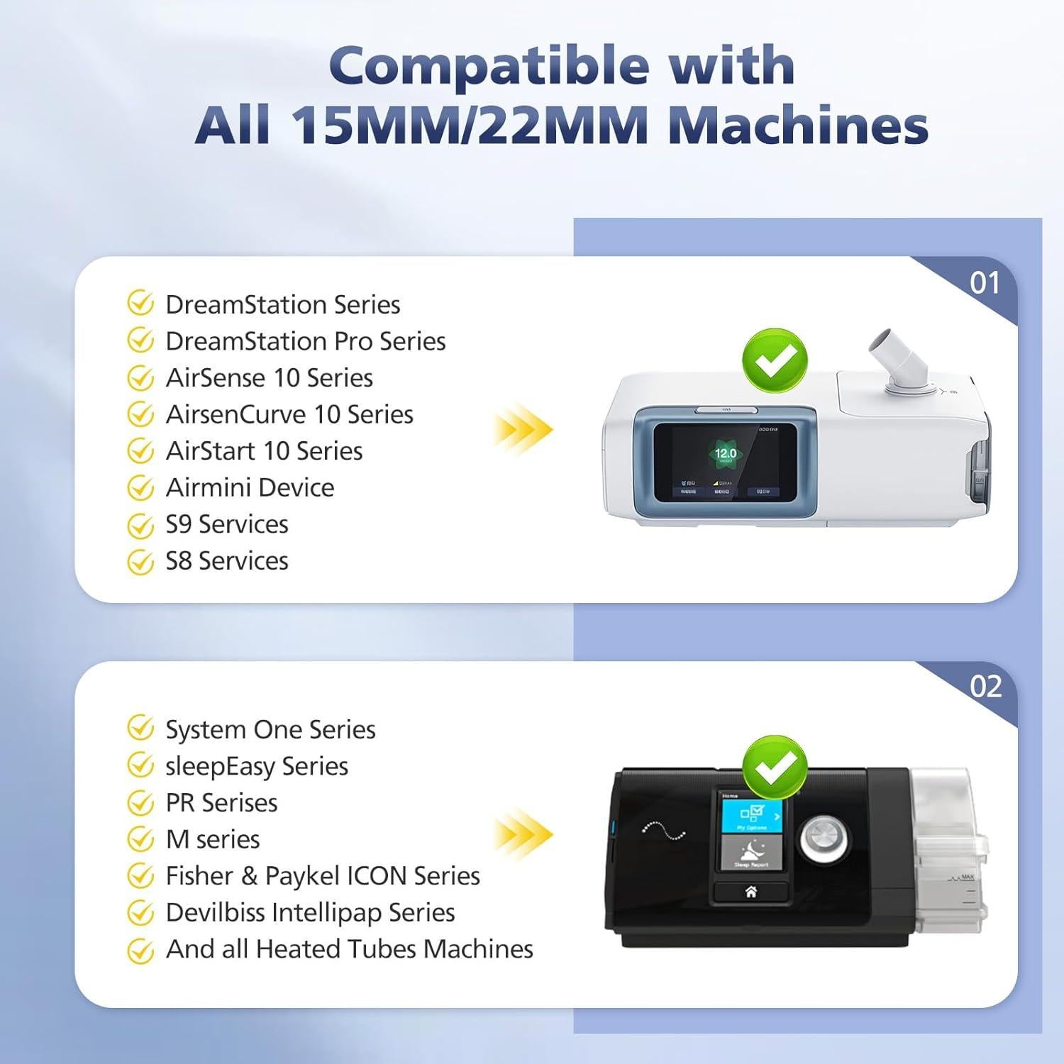 Paquete de 9 filtros CPAP Ecleanfy compatibles 22mm 25mm