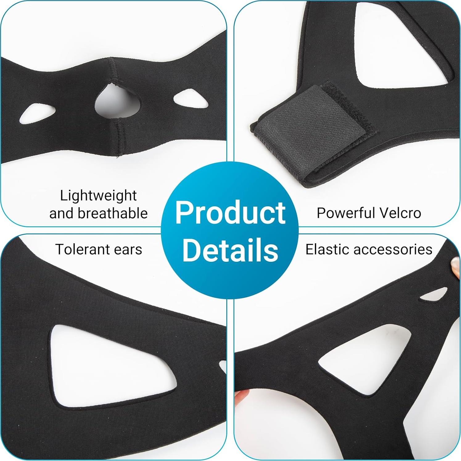 Correa para Barbilla CPAP WtyJuvenic Ajustable Anti Ronquidos