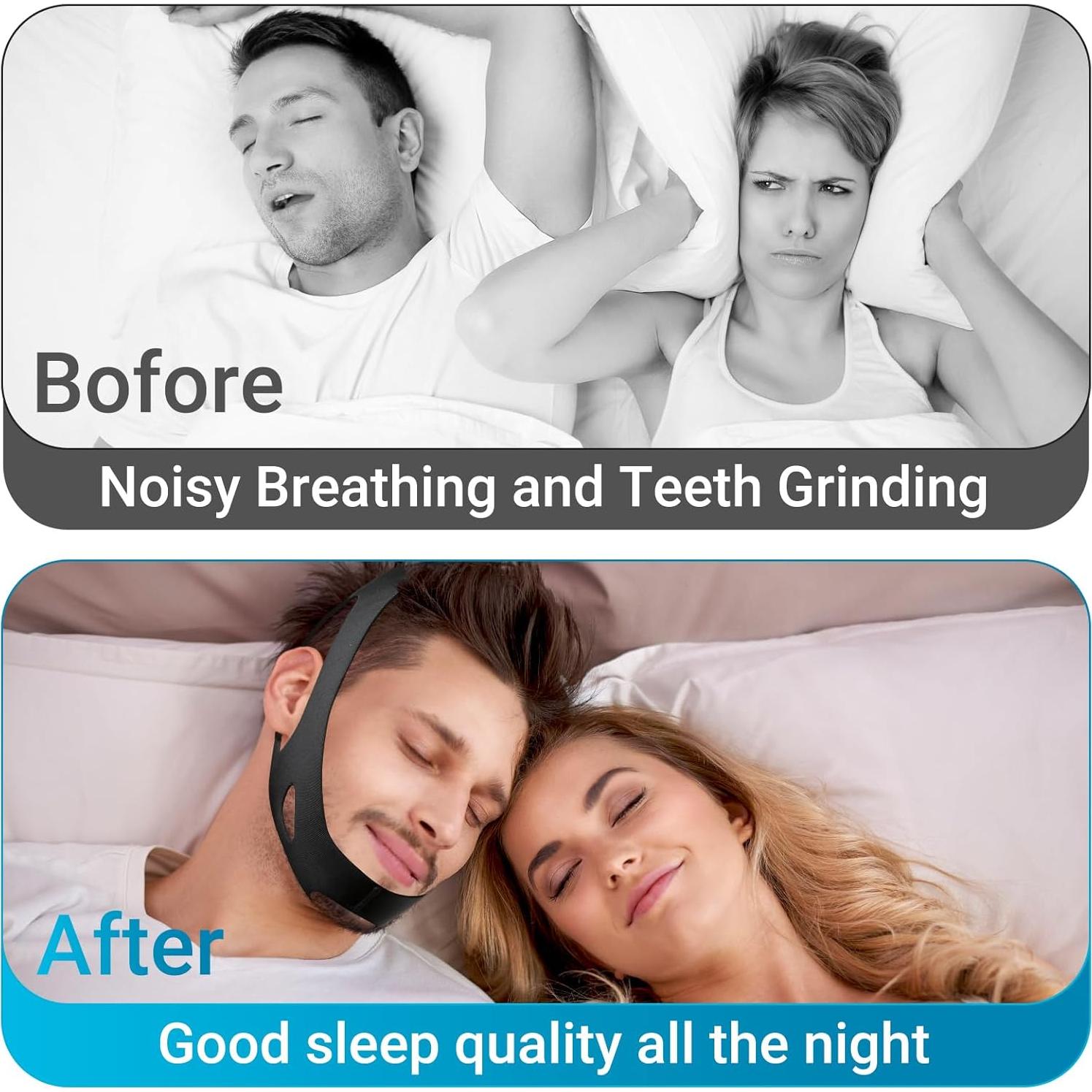 Correa para Barbilla CPAP WtyJuvenic Ajustable Anti Ronquidos