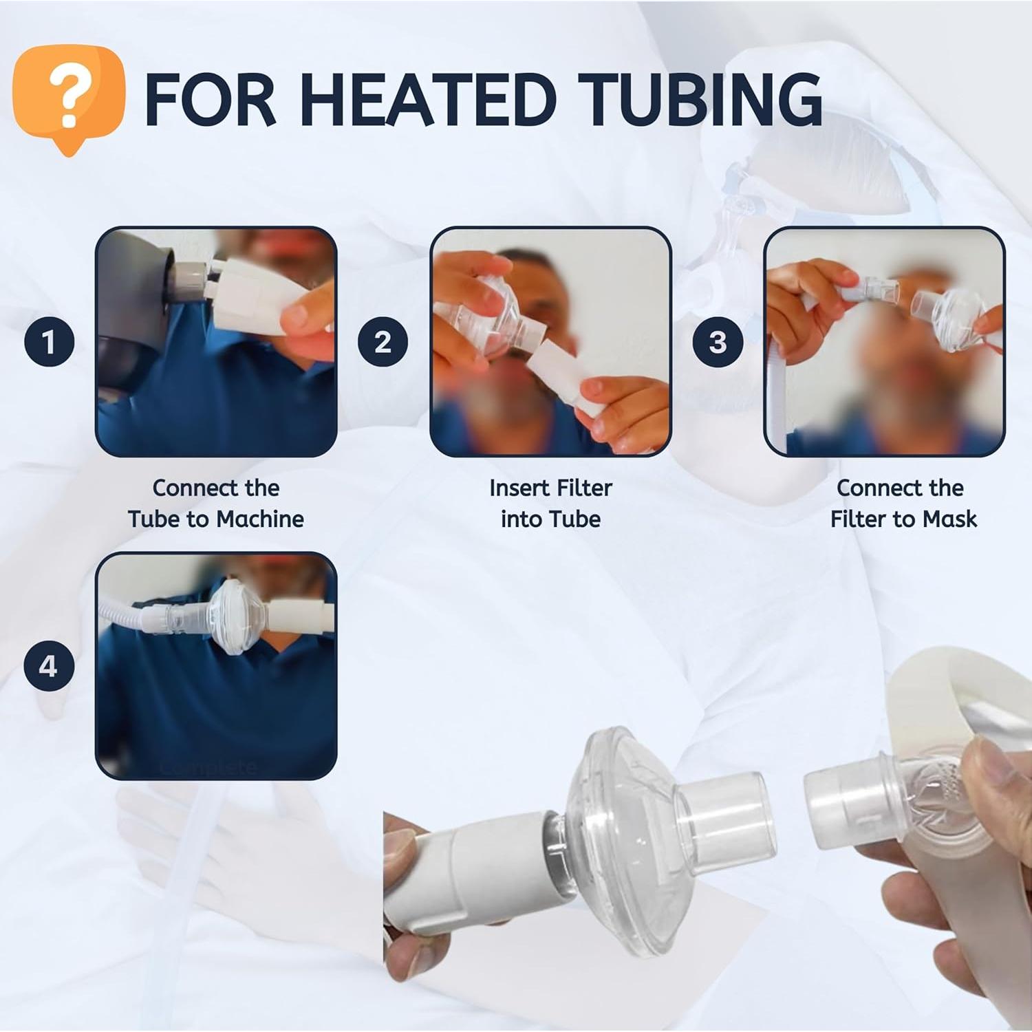 Filtro Viral Inline CPAP Nispira 12 Paquetes 22mm/25mm