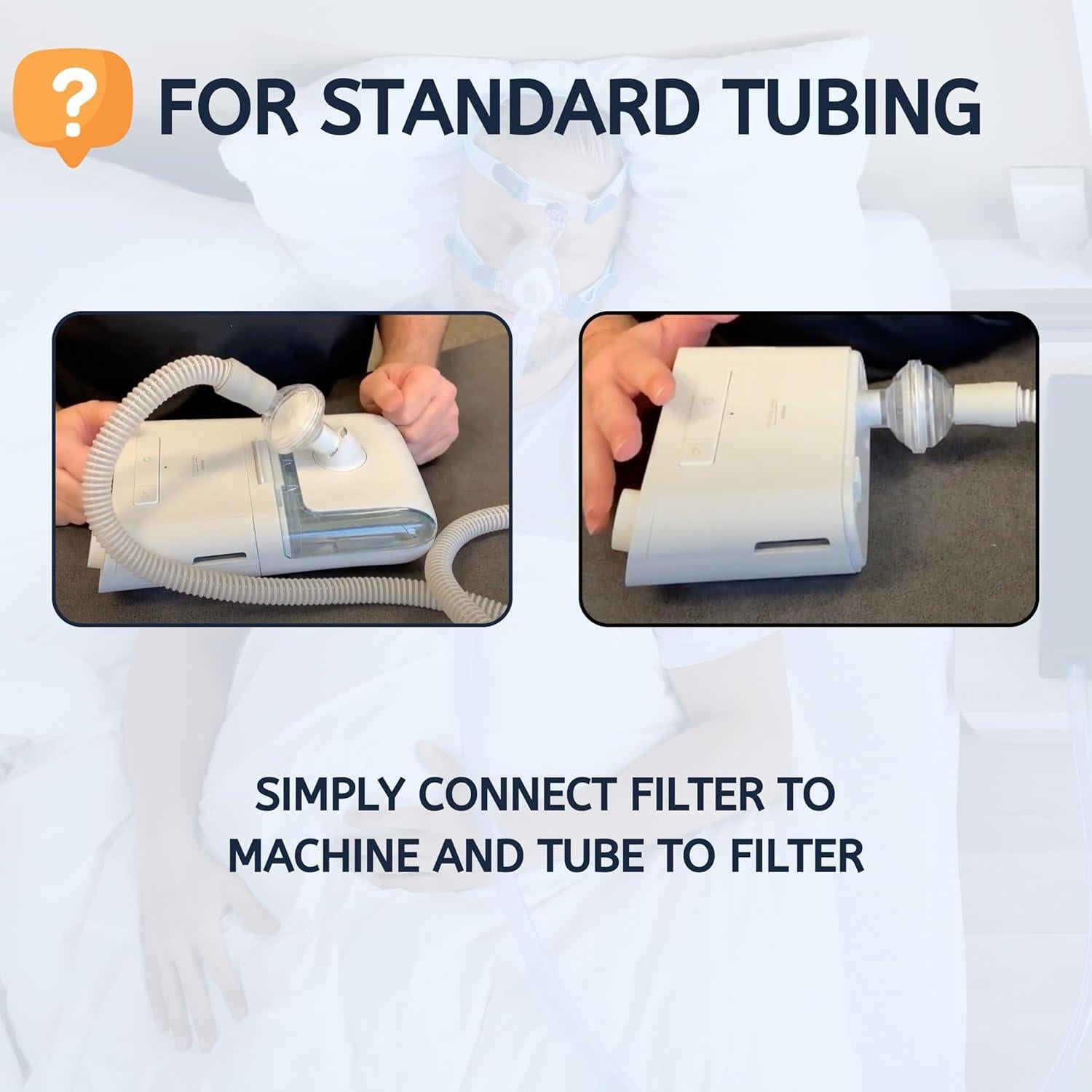 Filtro Viral Inline CPAP Nispira 12 Paquetes 22mm/25mm