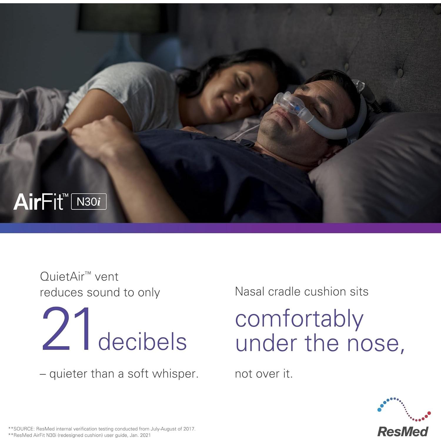 Almohadilla Nasal CPAP ResMed AirFit N30i Mediana Silicona