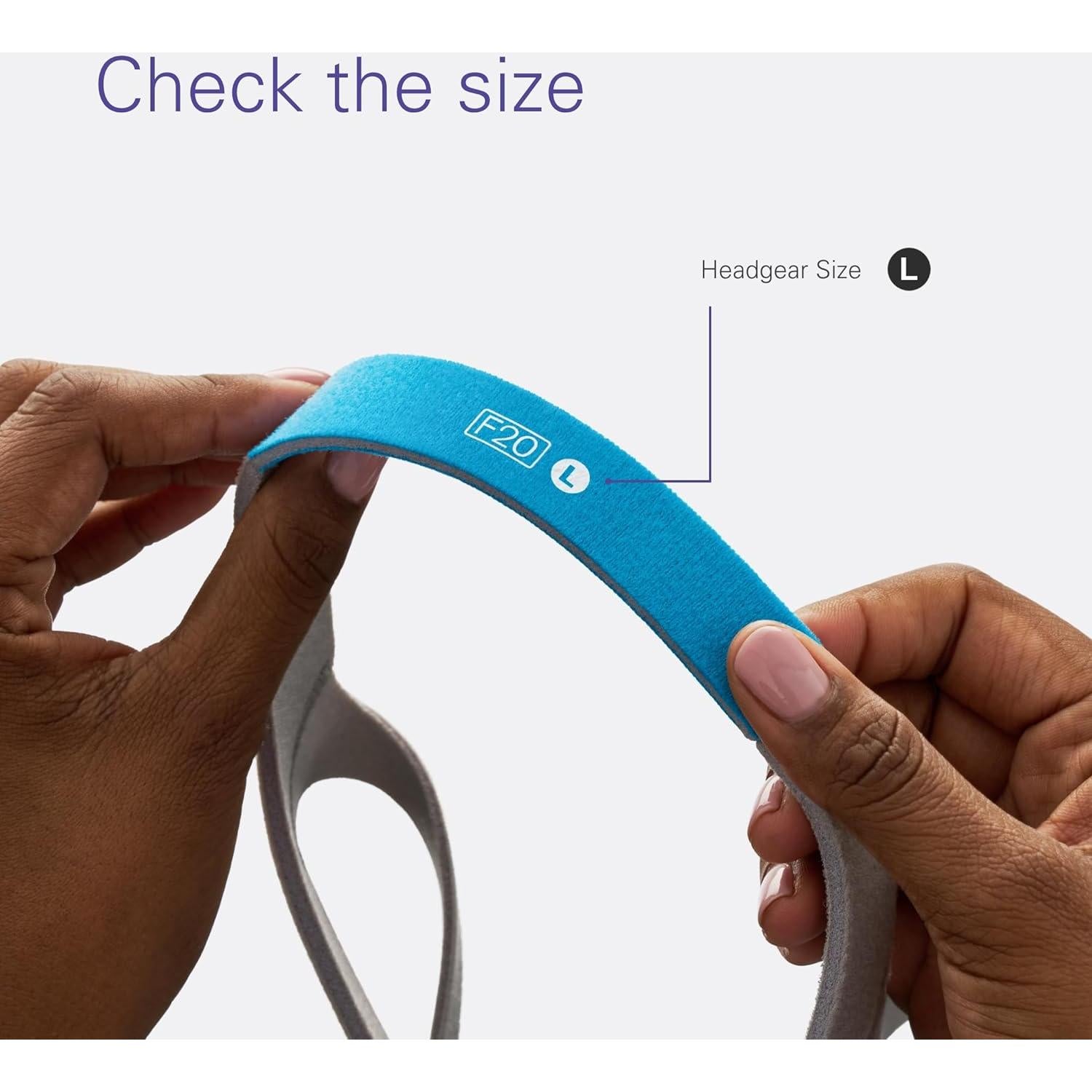 Correa de Reemplazo CPAP ResMed AirFit F20 - Grande, Azul