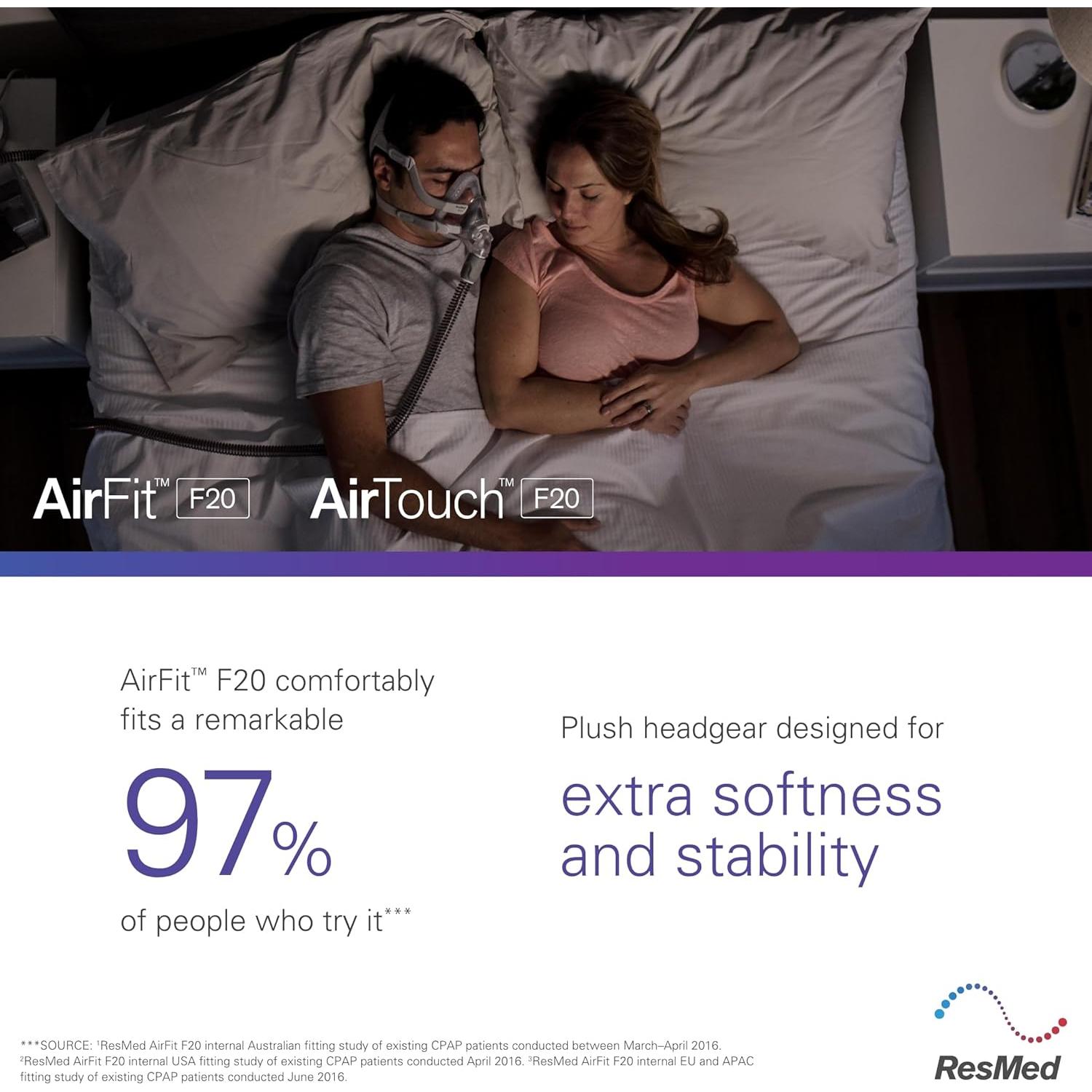 Correa de Reemplazo CPAP ResMed AirFit F20 - Grande, Azul