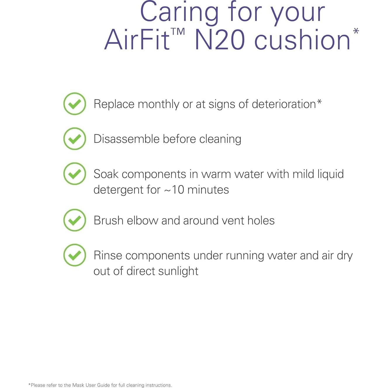 Almohadilla Nasal ResMed AirFit N20 - Silicona Suave Mediana