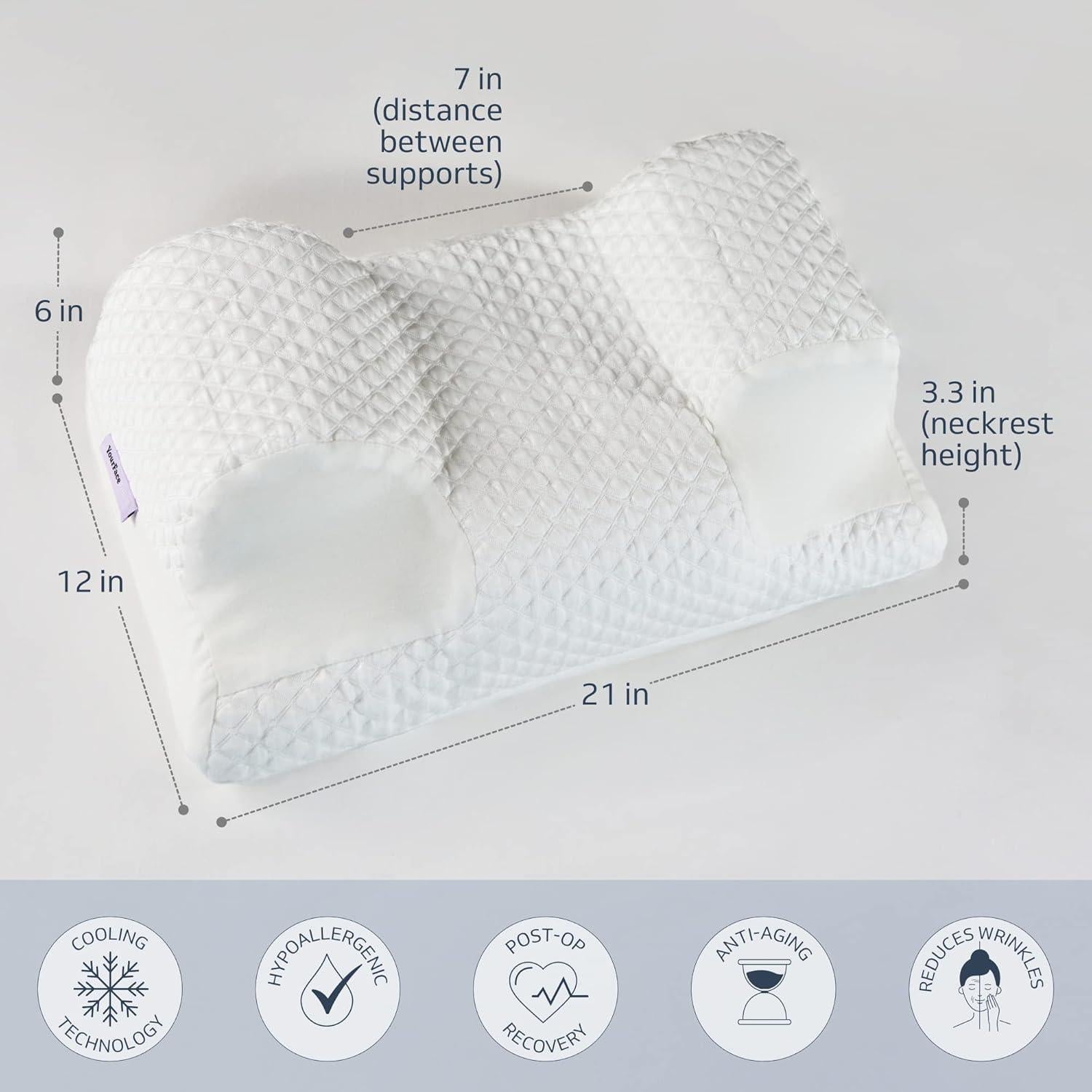 Almohada Cervical YourFacePillow Espuma Viscoelástica 30x30cm