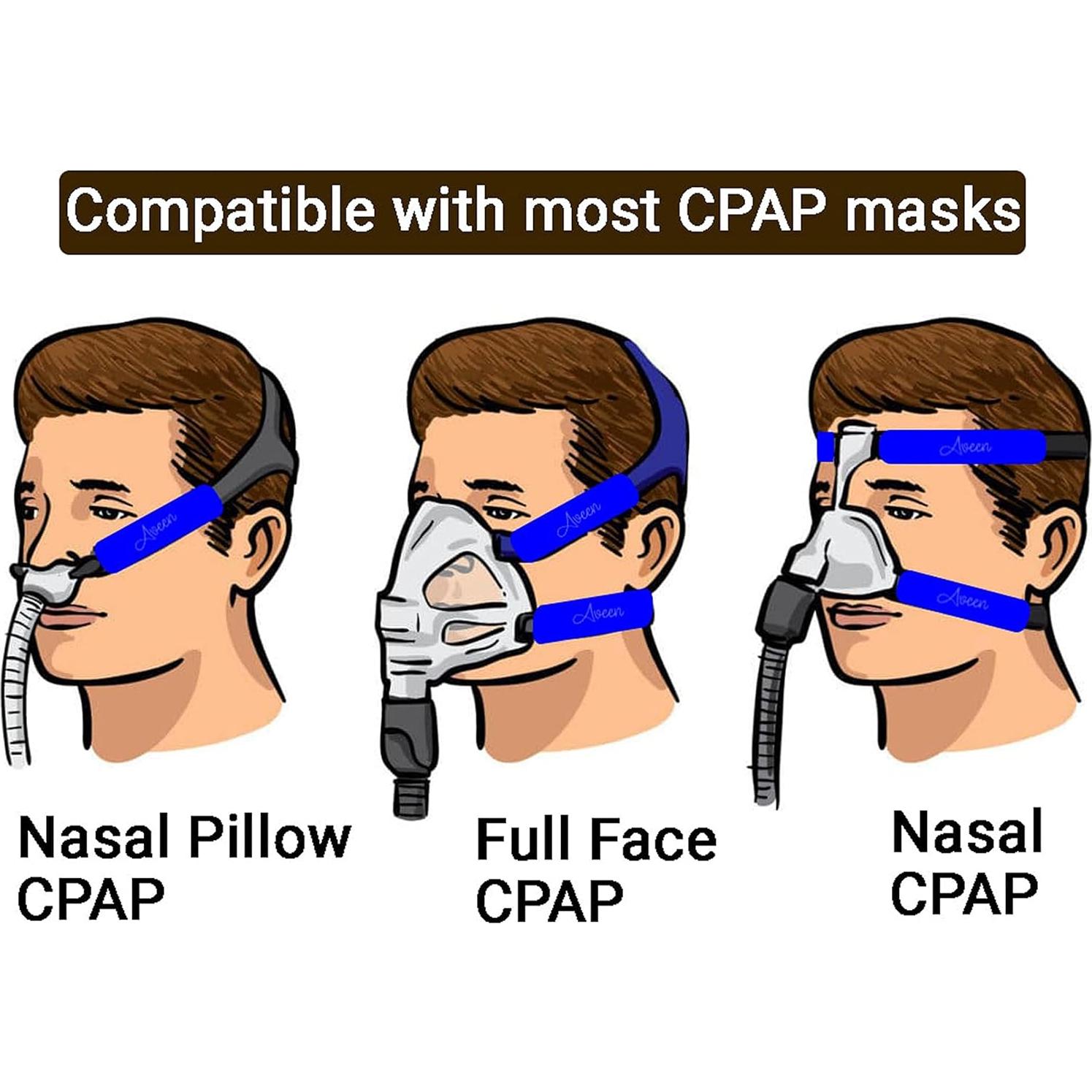 Cubiertas de Correa CPAP Aveen - 4 Paquetes, Suaves y Lavables