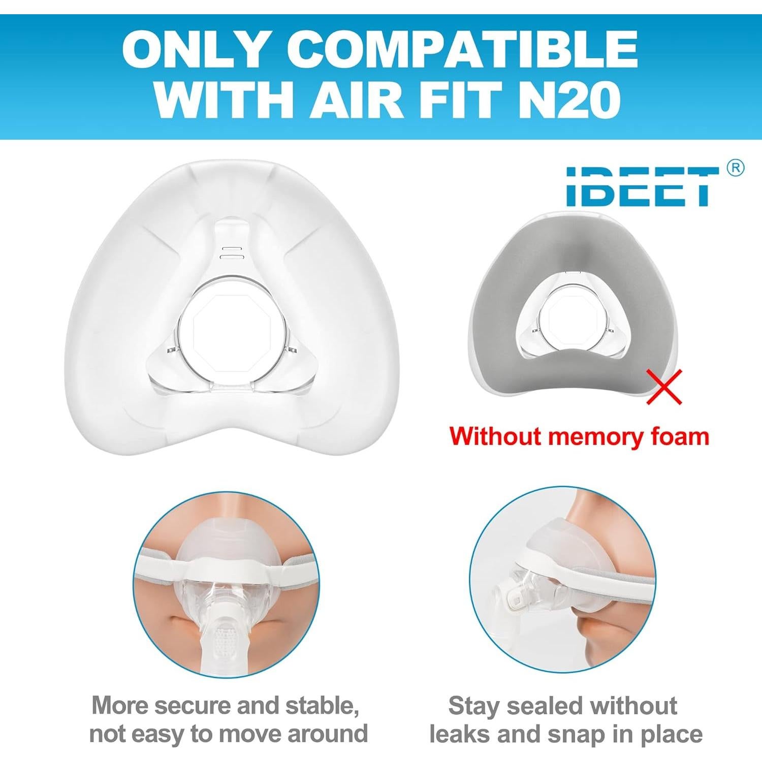 Cojín de Reemplazo IBEET N20 Mediano Silicona Premium