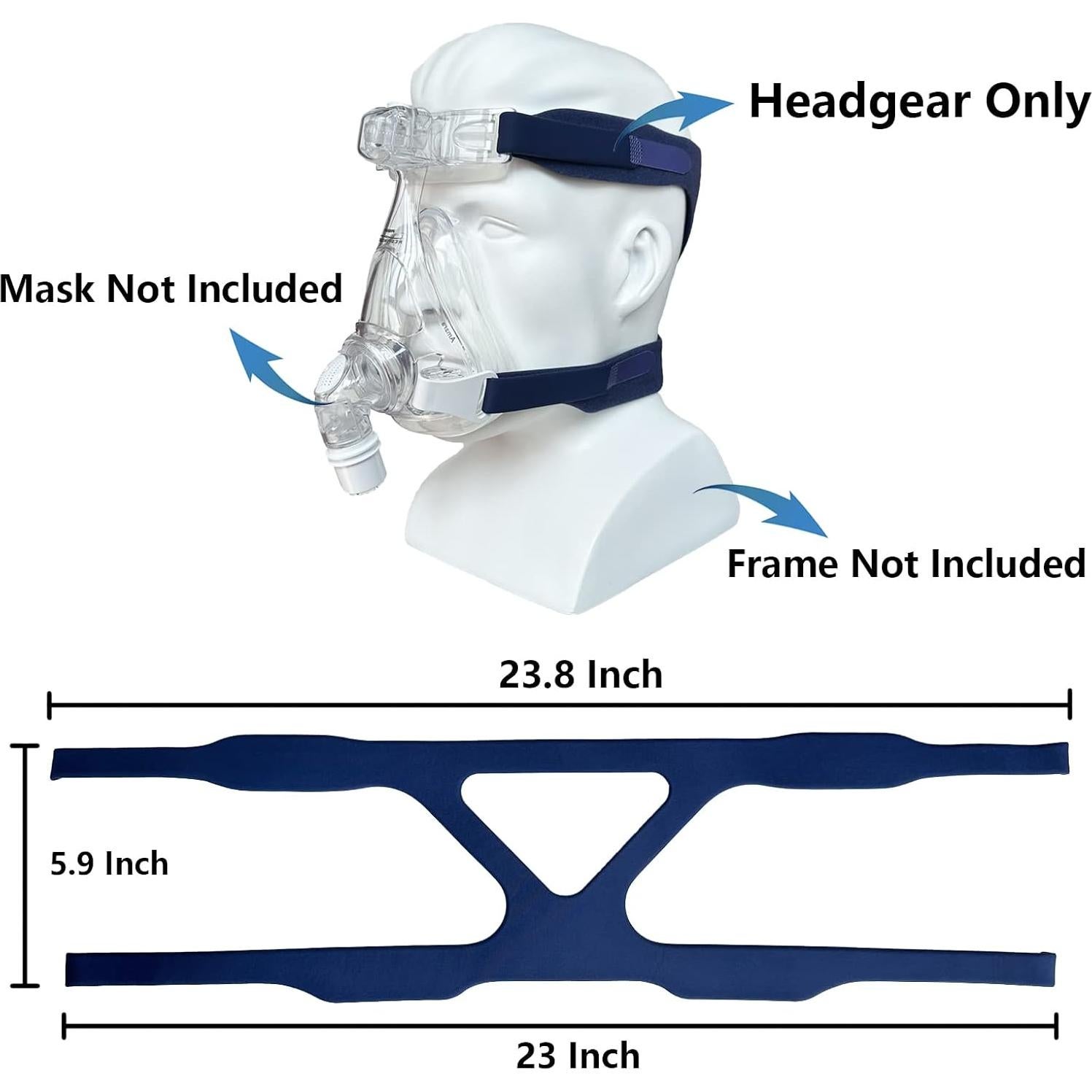 Correa de Cabeza Universal GJX para Máscara CPAP Completa