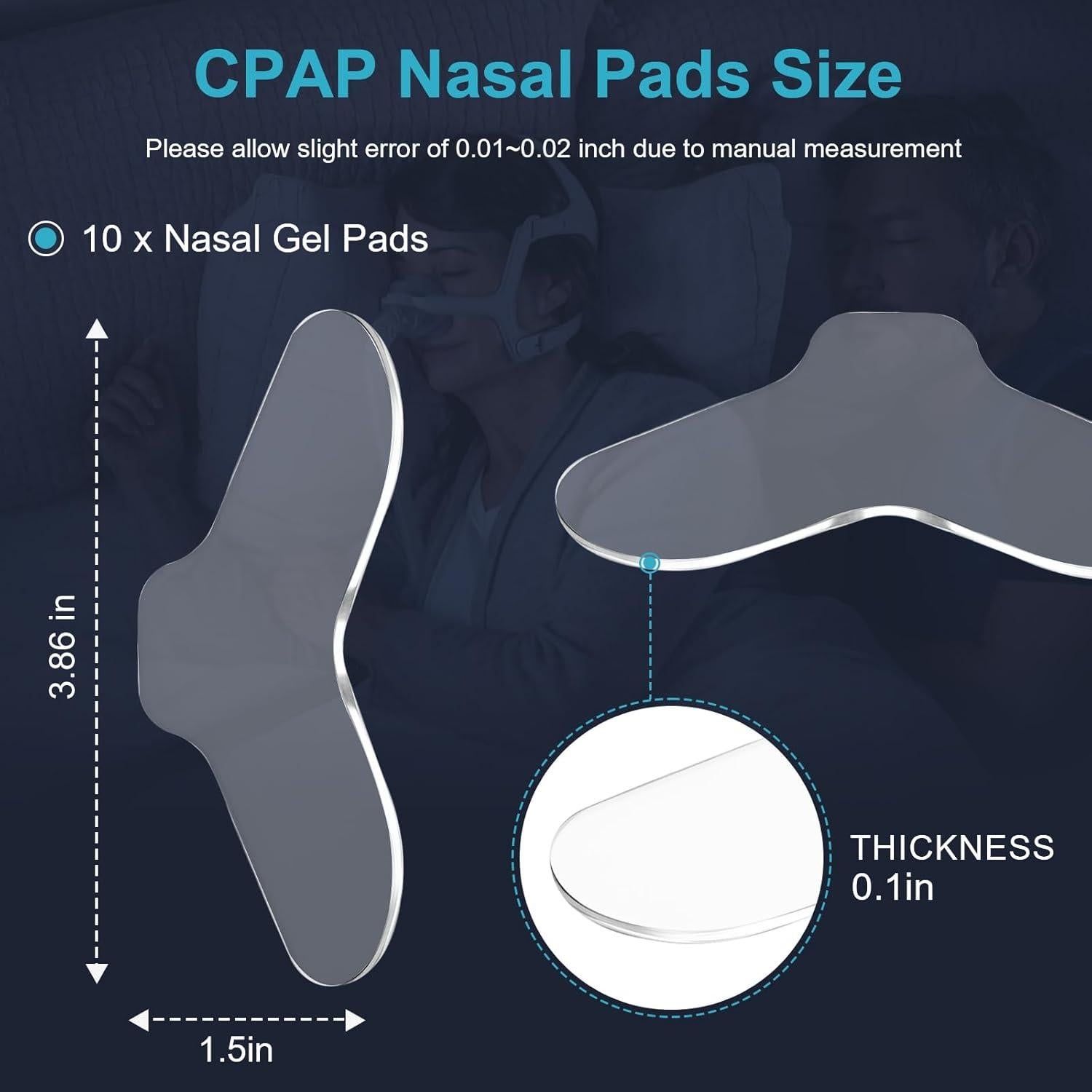 Almohadillas Nasales CPAP Ahuliao Gel 10 Piezas Antifugas