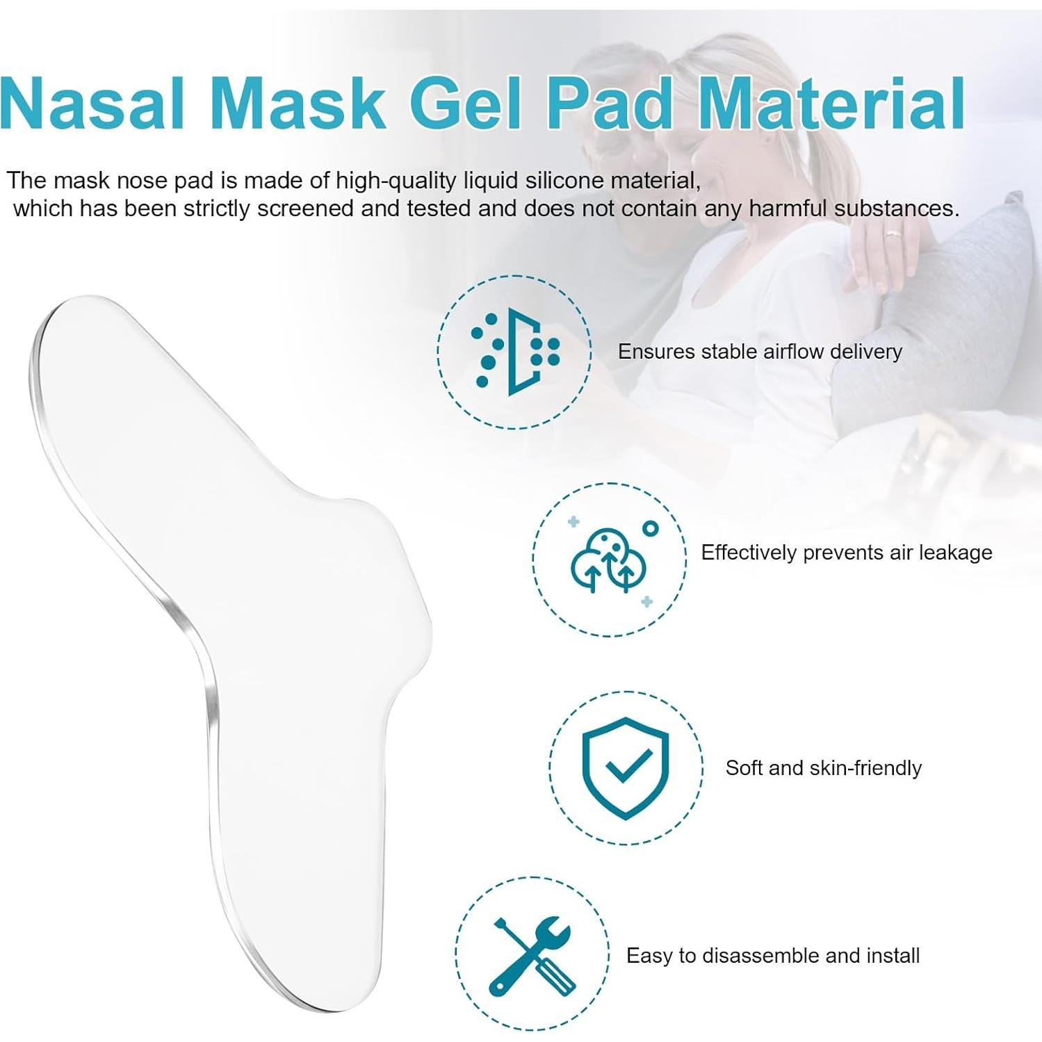 Almohadillas Nasales CPAP Ahuliao Gel 10 Piezas Antifugas