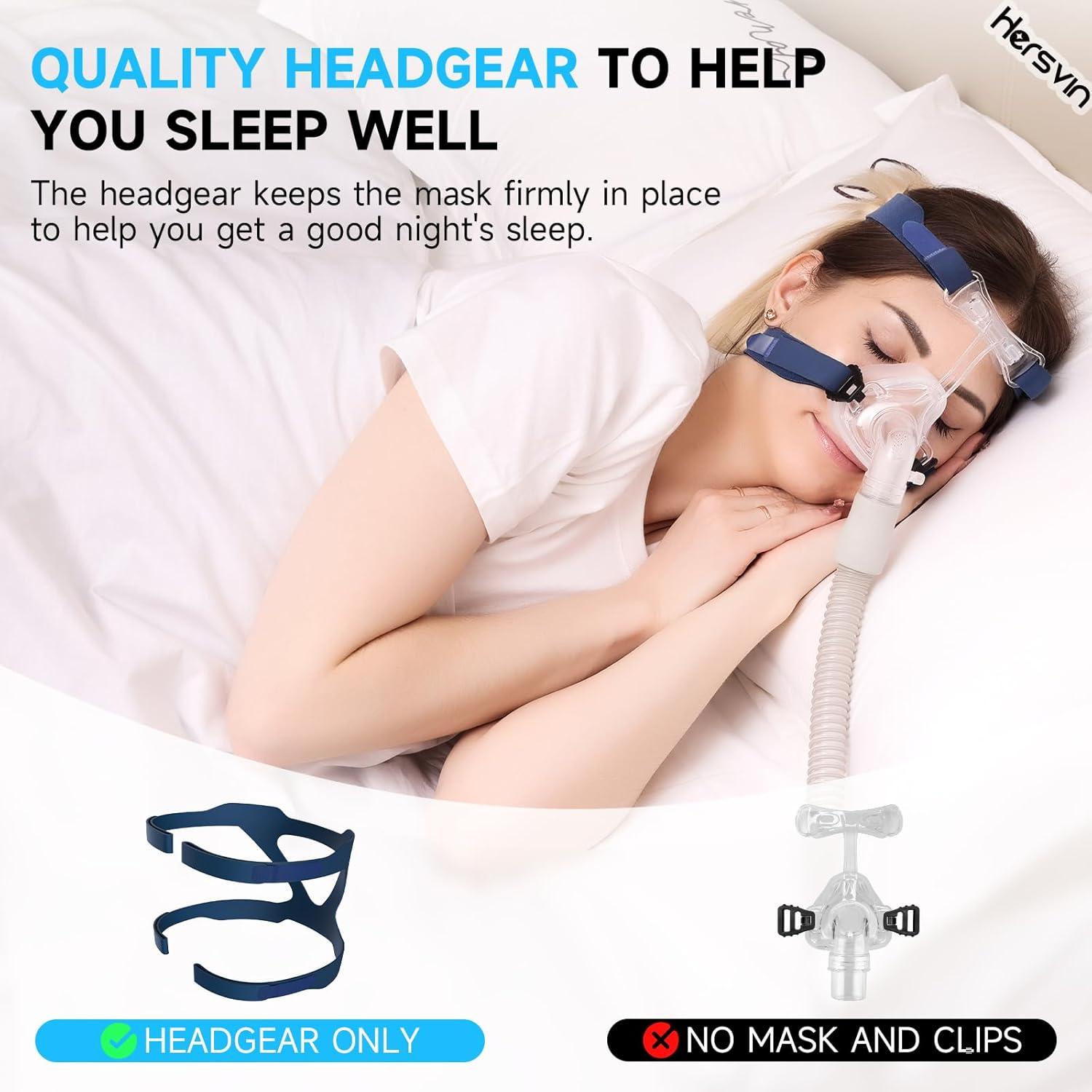 Cinta de Cabeza CPAP Universal Hersvin 2 Pack Azul