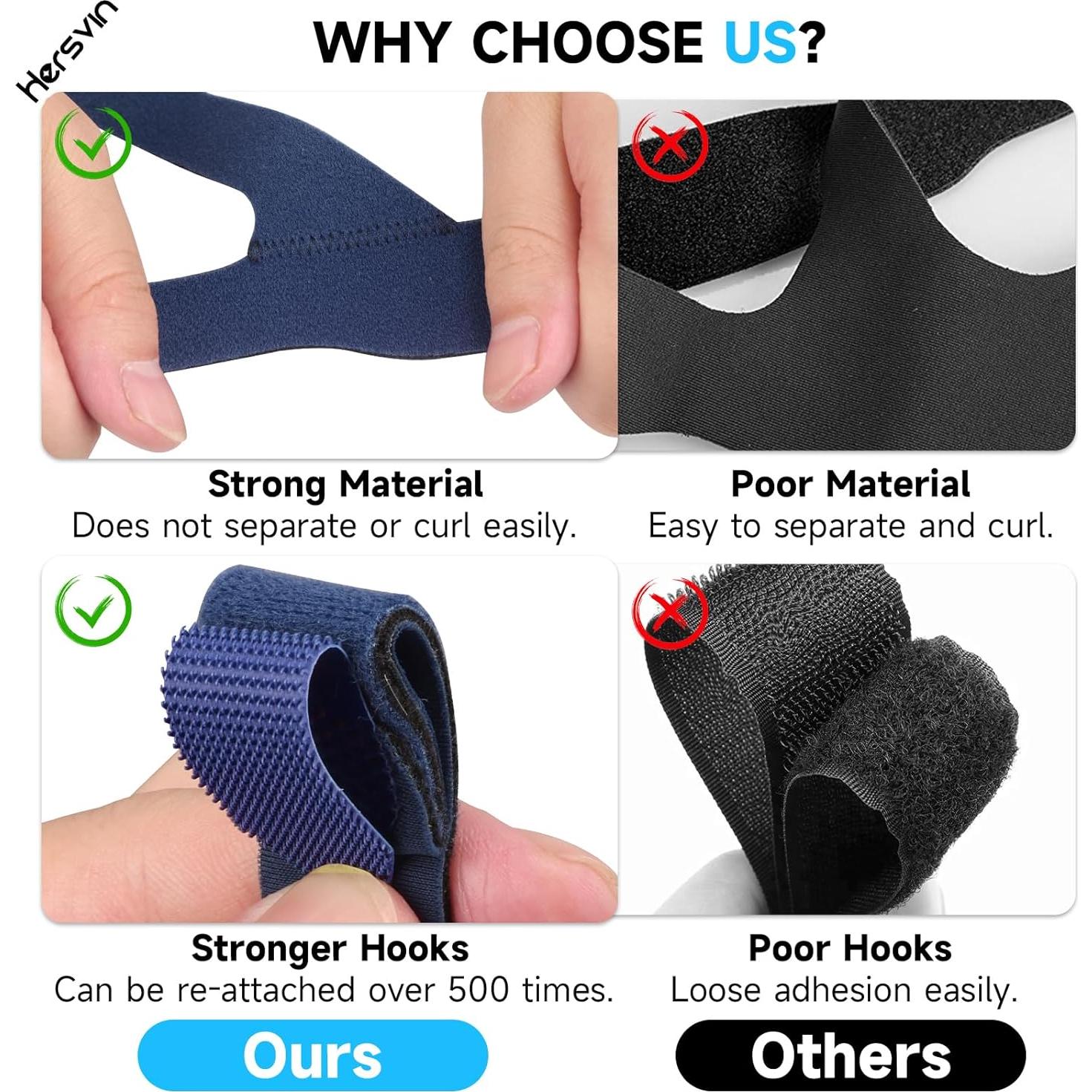 Cinta de Cabeza CPAP Universal Hersvin 2 Pack Azul