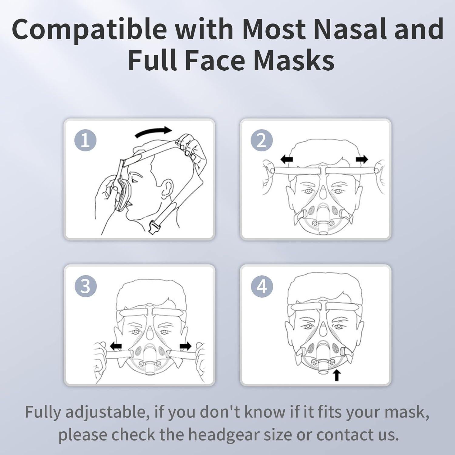 Correa de Cabecera CPAP RESCOMF Mediana Gris Duradera