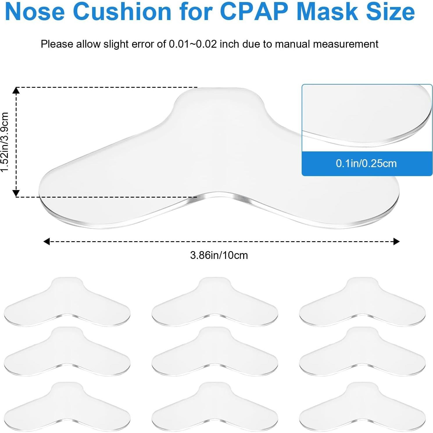 Paquete de 10 Almohadillas Nasales Gel CPAP LEWEREST