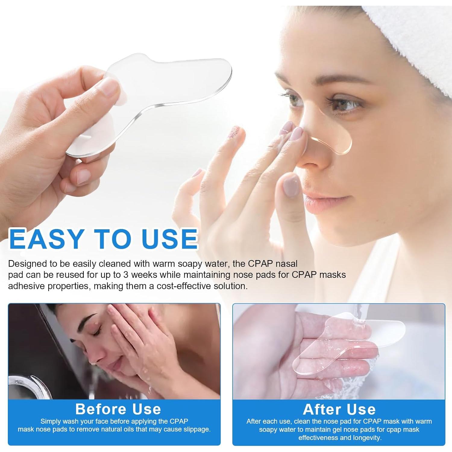 Paquete de 10 Almohadillas Nasales Gel CPAP LEWEREST