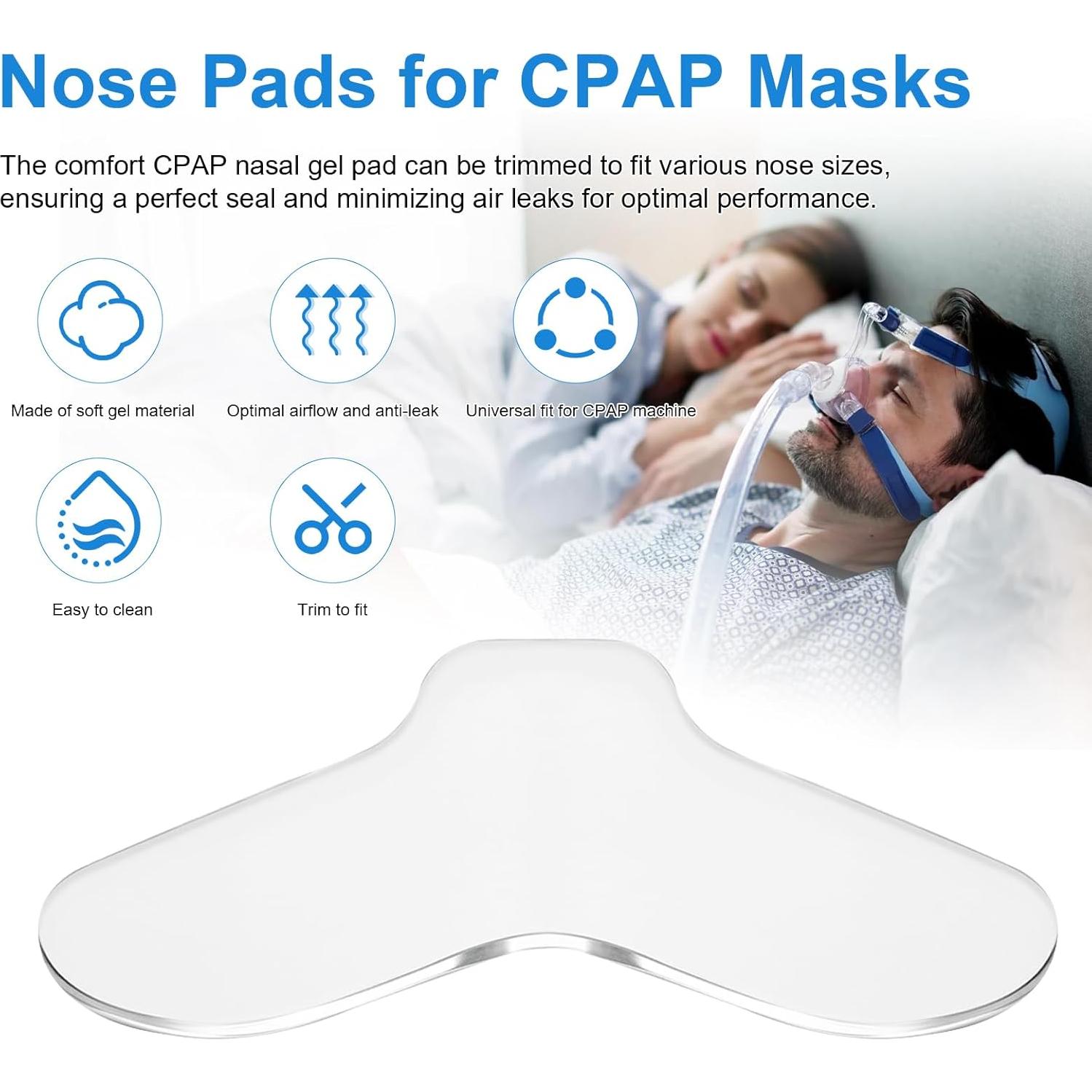 Paquete de 10 Almohadillas Nasales Gel CPAP LEWEREST