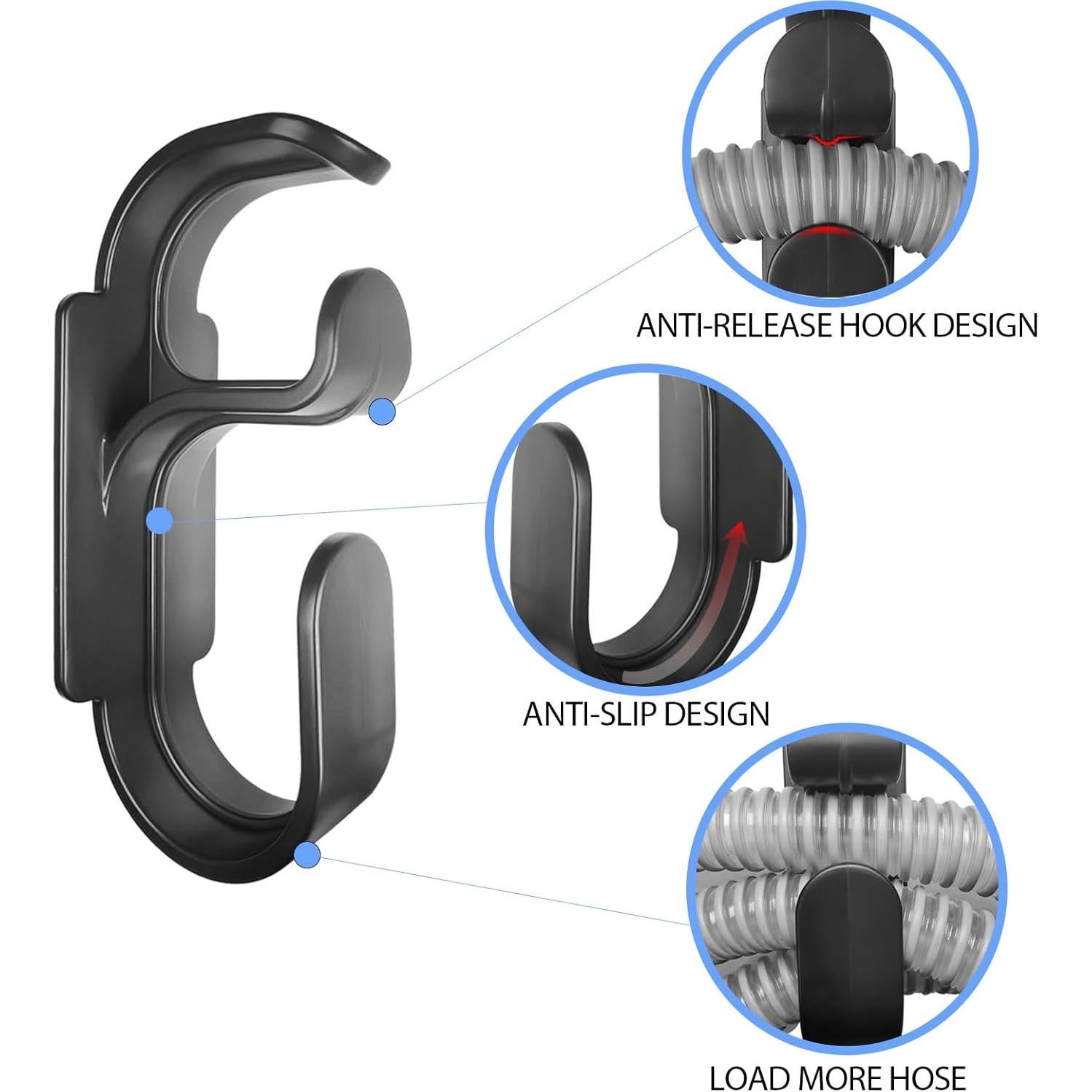 Soporte para Manguera CPAP Yuhuang, Paquete de 2 Ganchos