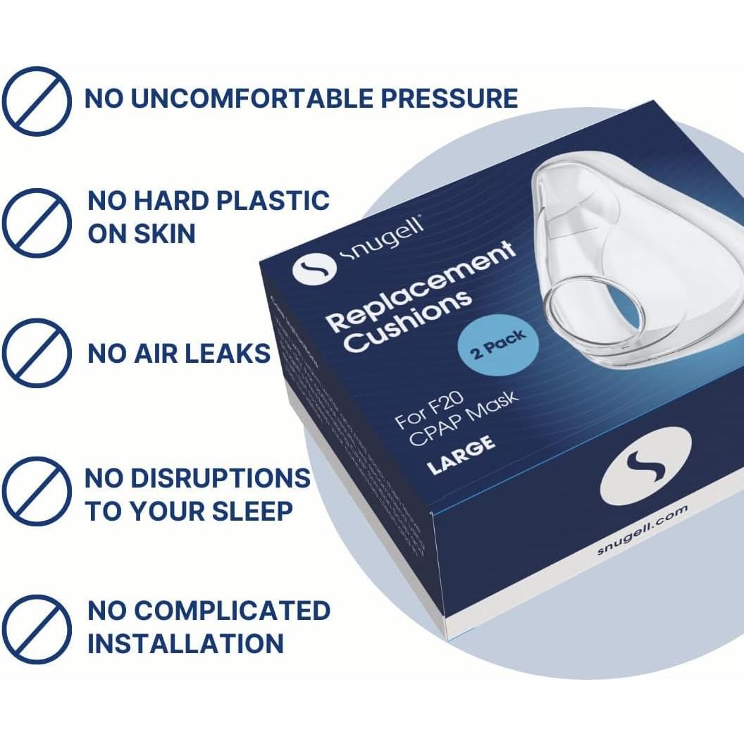 Cojines de Reemplazo Snugell para ResMed AirFit F20 - 2 Unidades