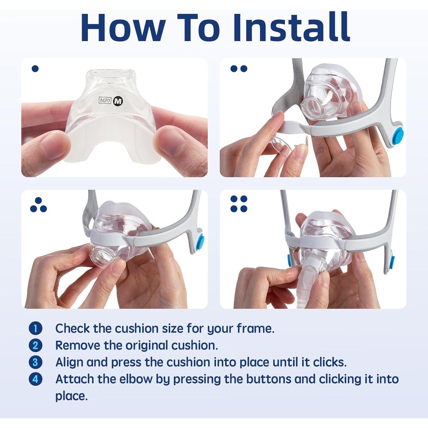 Cojín Nasal ResMed AirFit N20 Mediano 1-Pack Silicona