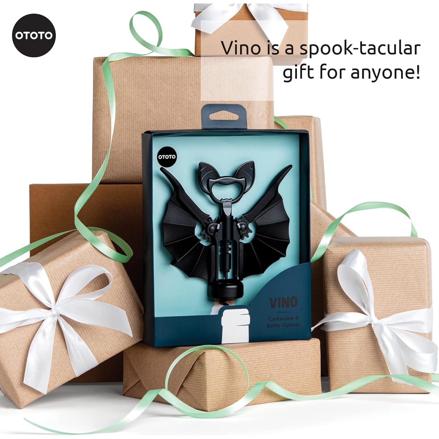 Sacacorchos Murciélago OTOTO 2-en-1, Accesorios de Vino