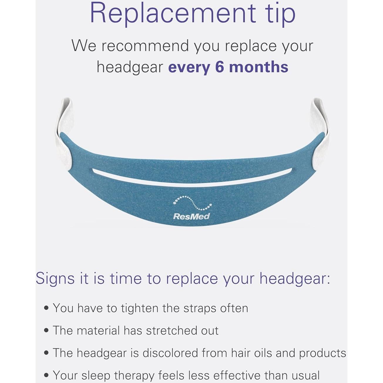 Correa de cabeza ResMed AirFit N30i/P30i - Reemplazo CPAP Mediana