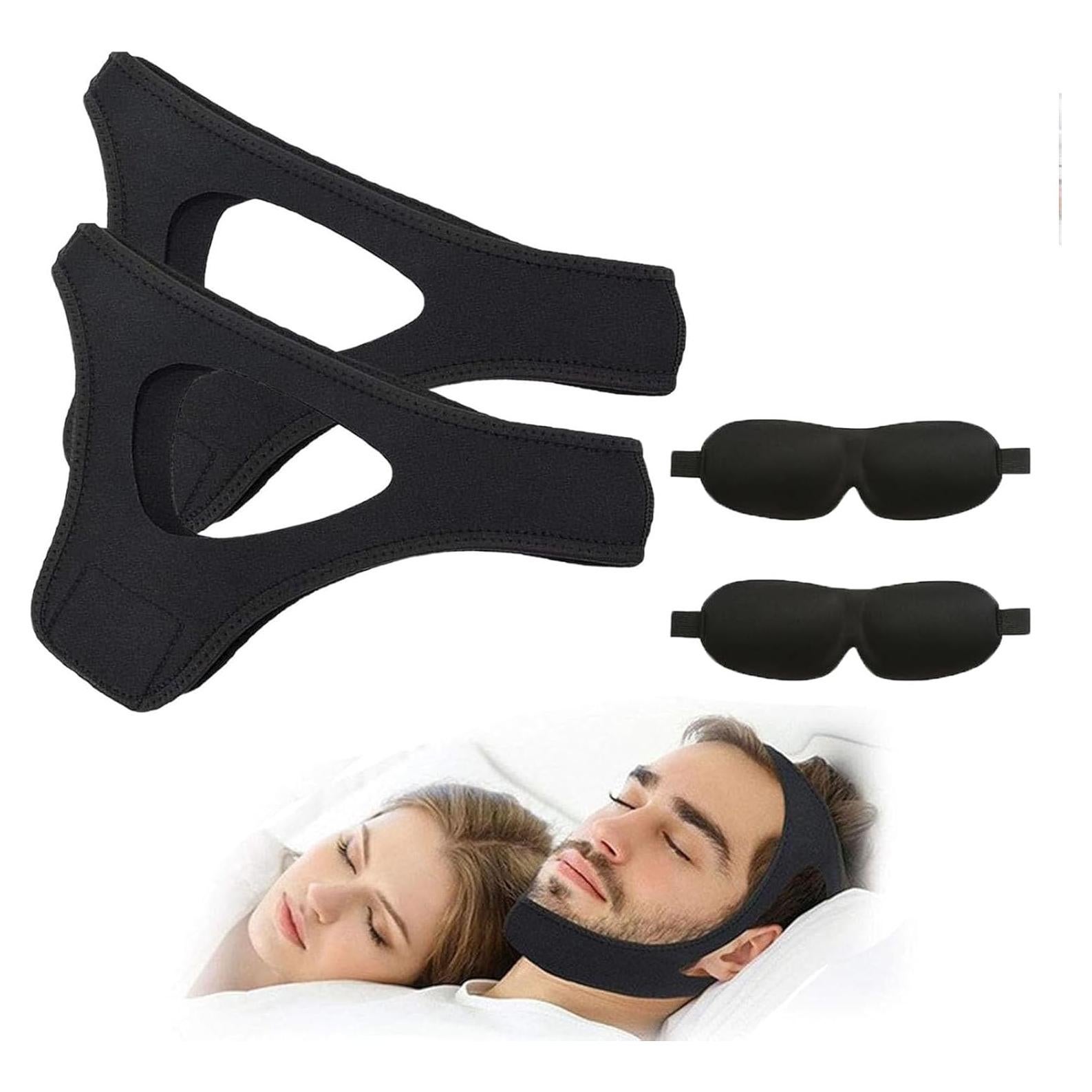 Correa de Mandíbula Airflow Zdiwond para Apnea del Sueño - 2 Piezas
