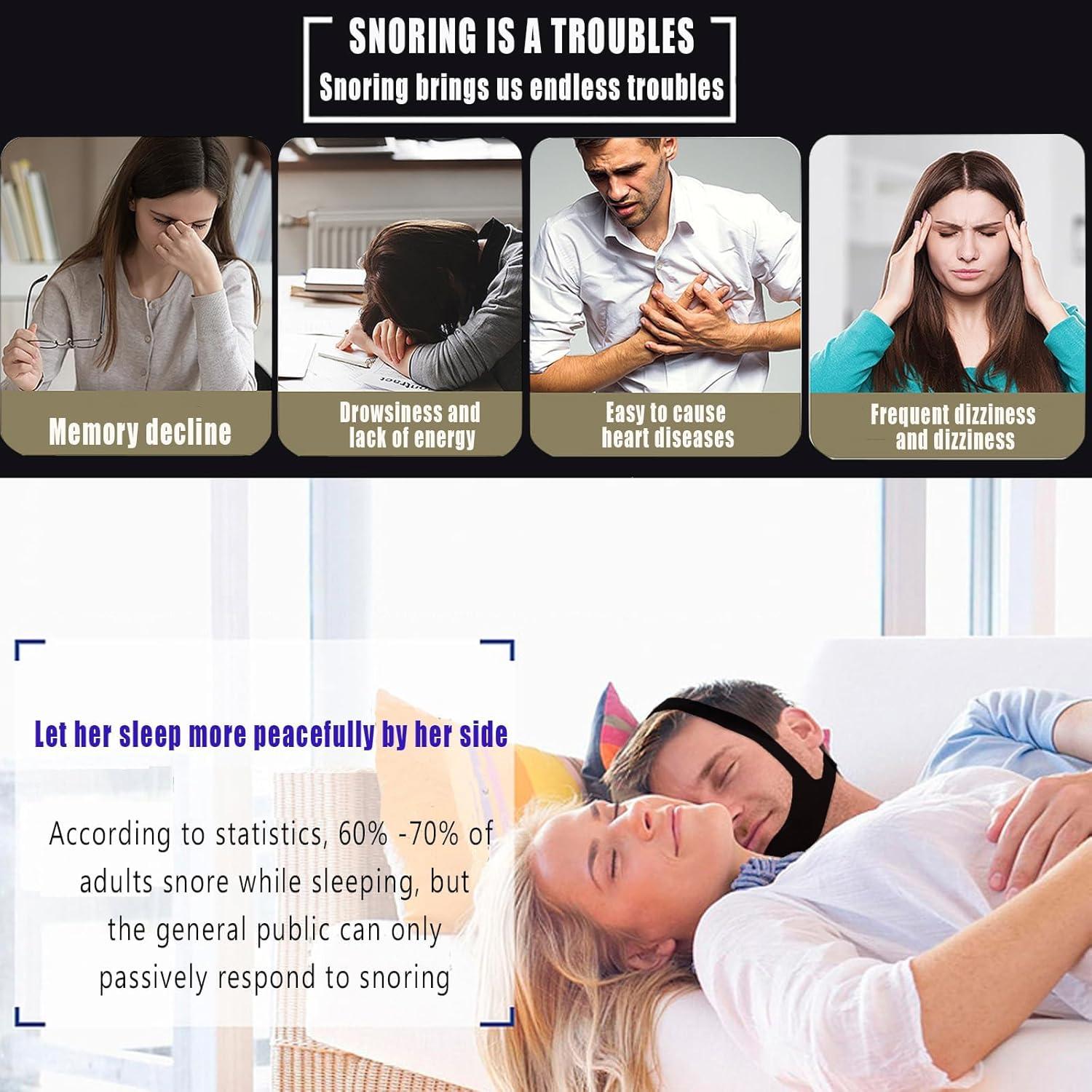 Correa de Mandíbula Airflow Zdiwond para Apnea del Sueño - 2 Piezas