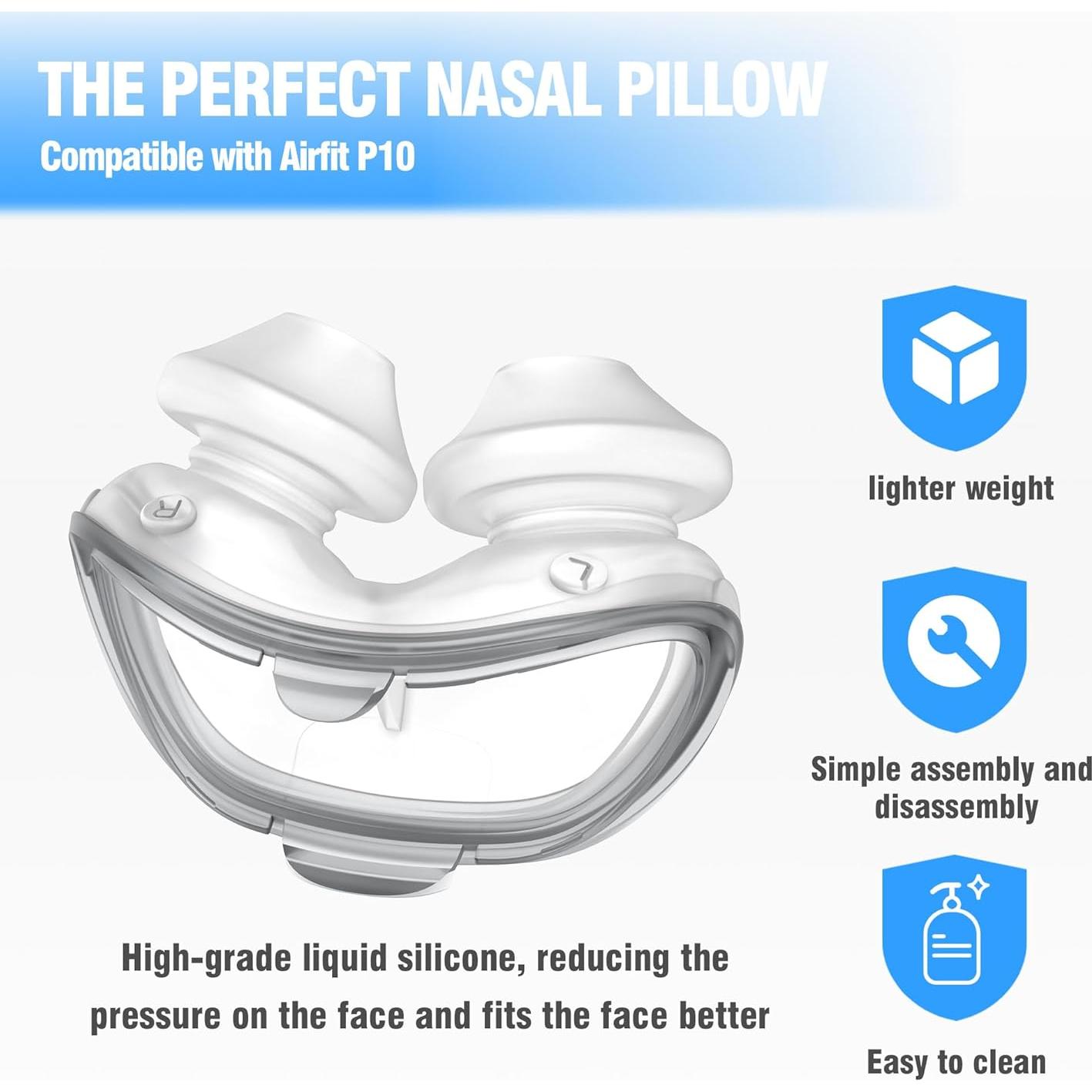 2 Almohadillas Nasales Reemplazo Everness Airfit P10 Mediano