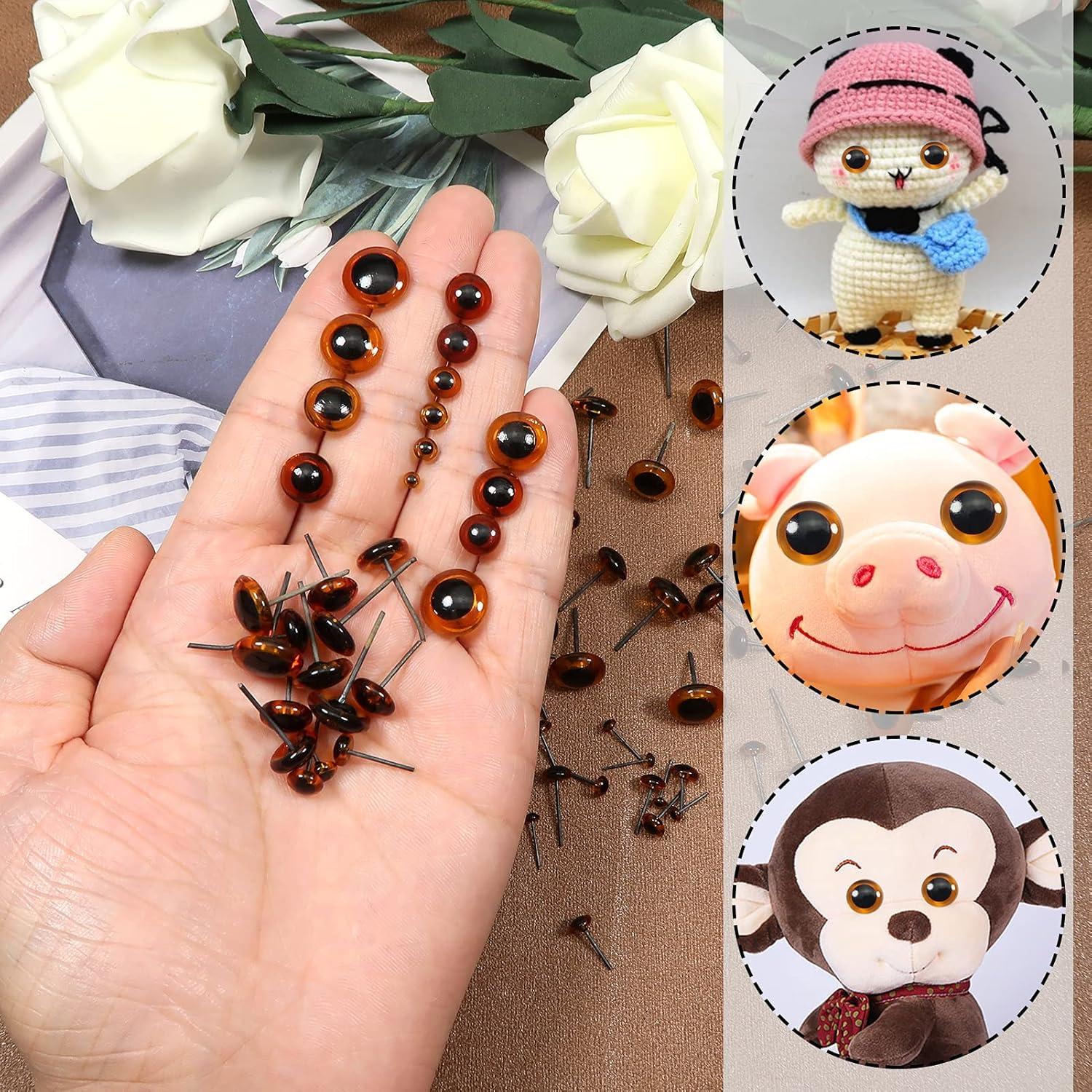 Ojos de Vidrio Marrón Oscuro TOAOB 100pcs 3mm a 12mm